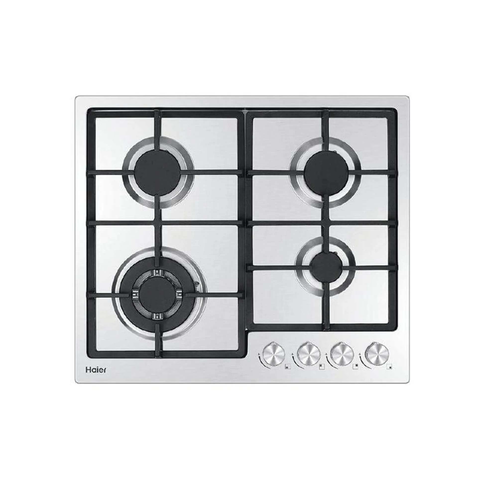 Haier 60cm 4-Burner Gas Cooktop - Stainless Steel