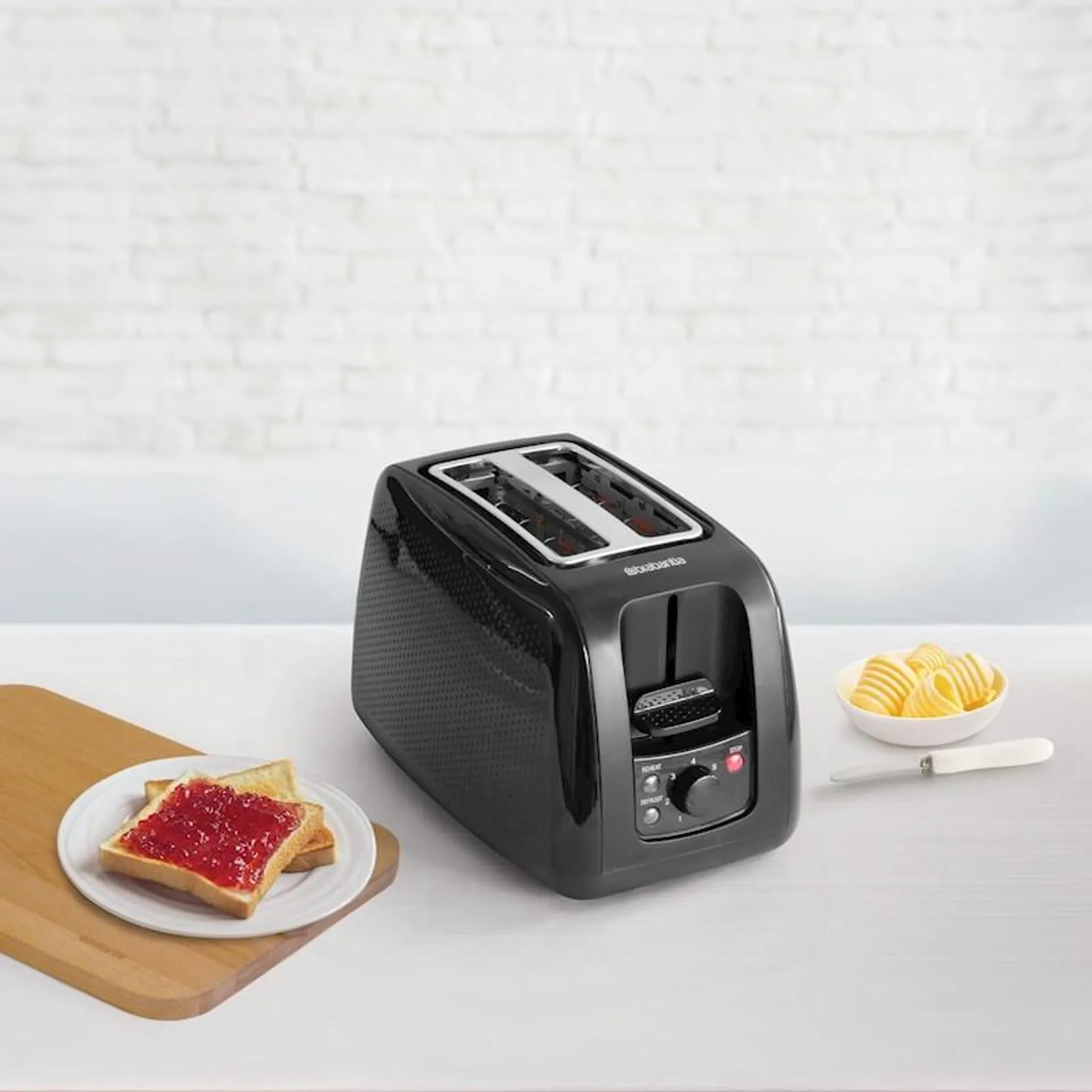 Brabantia Plastic Toaster 2 Slice Black BBEK1025