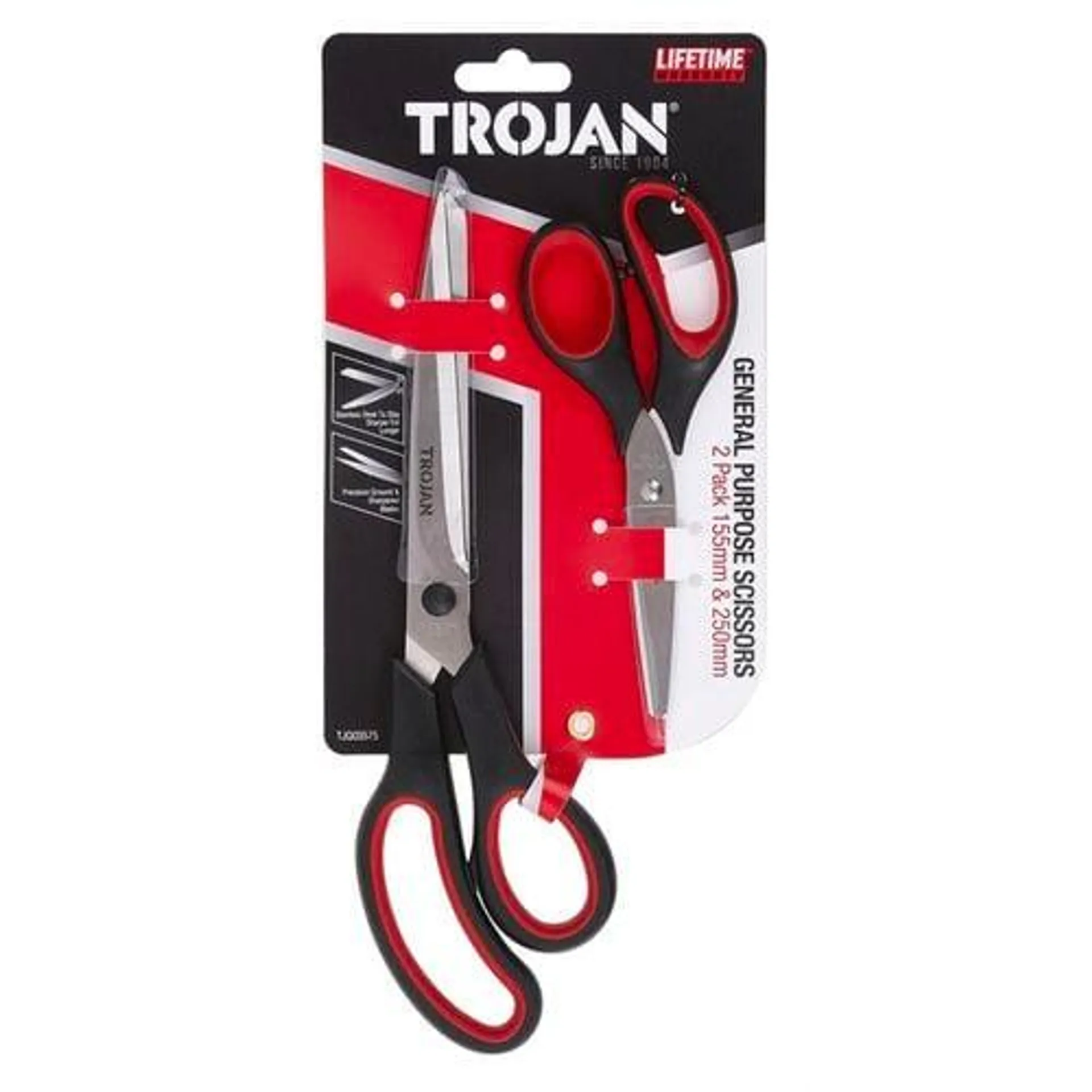 Trojan 160 / 230mm General Purpose Scissors - 2 Pack