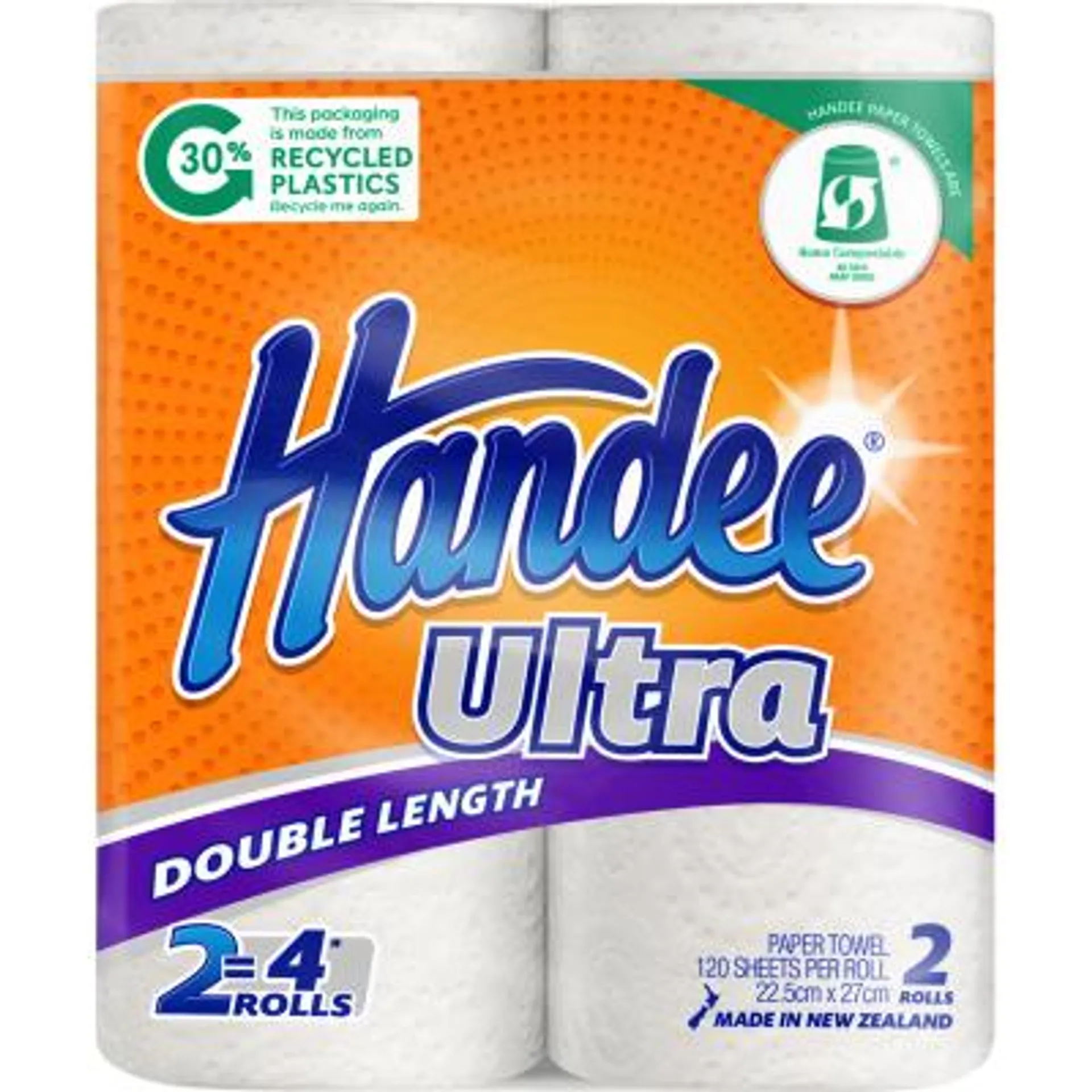 Handee Ultra Double Length 2 Ply Paper Towels