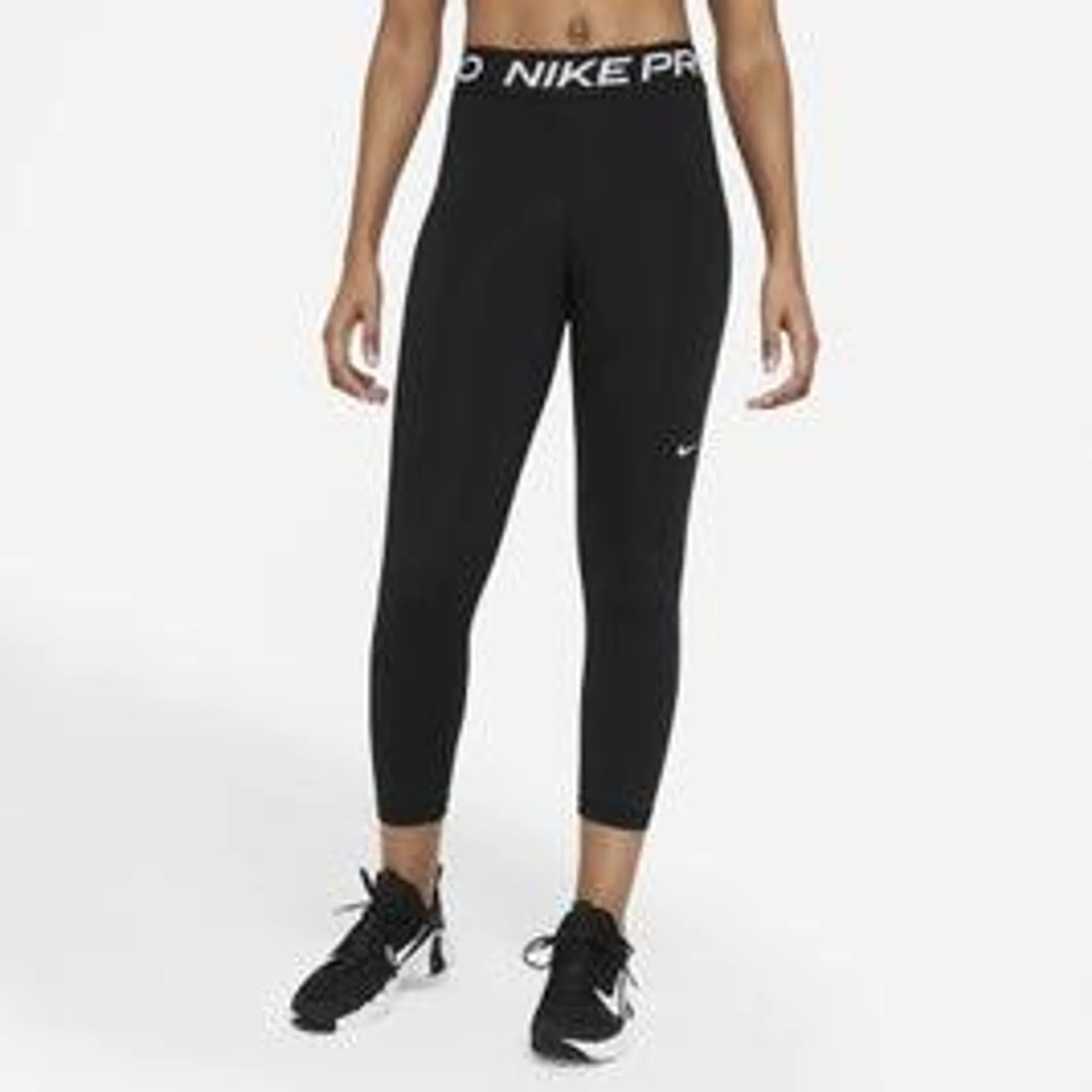 Nike Pro 365 Mid Rise Cropped Mesh Panel Tights