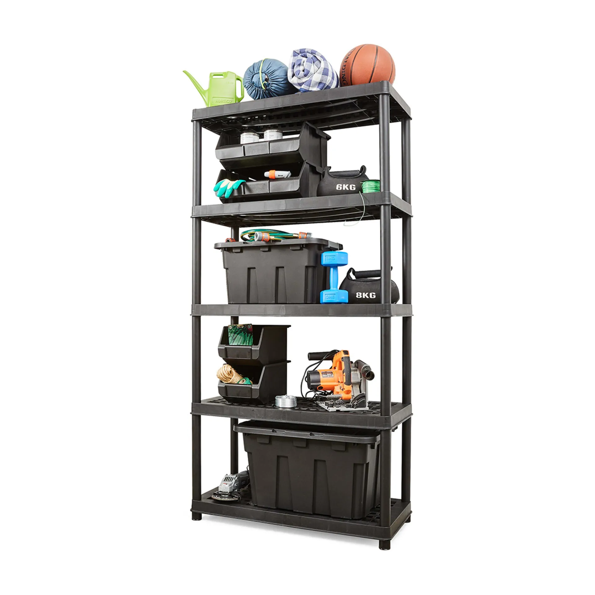 Heavy Duty 5 Tier Shelves - Black