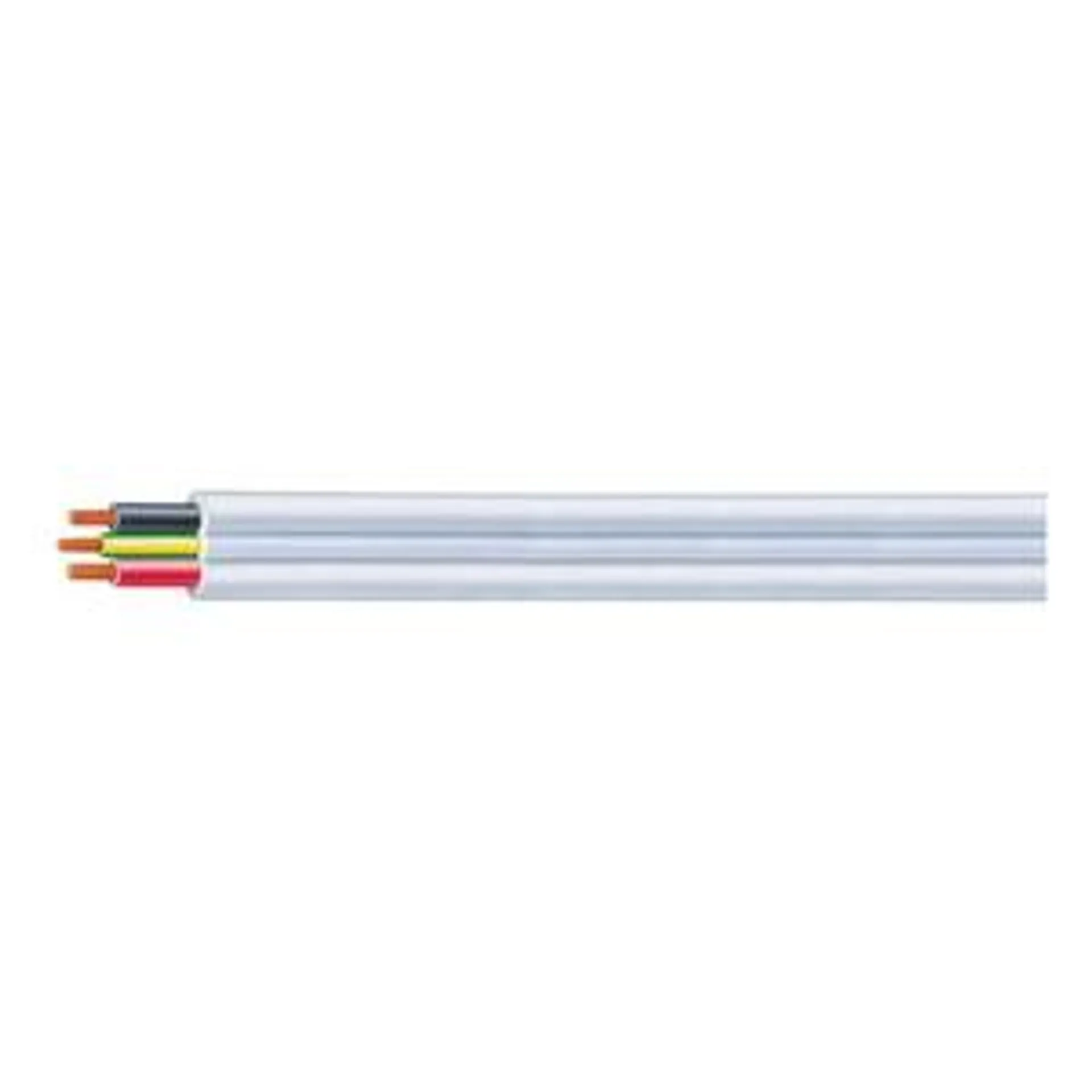 Cable 4mm 2c + Earth Flat TPS White