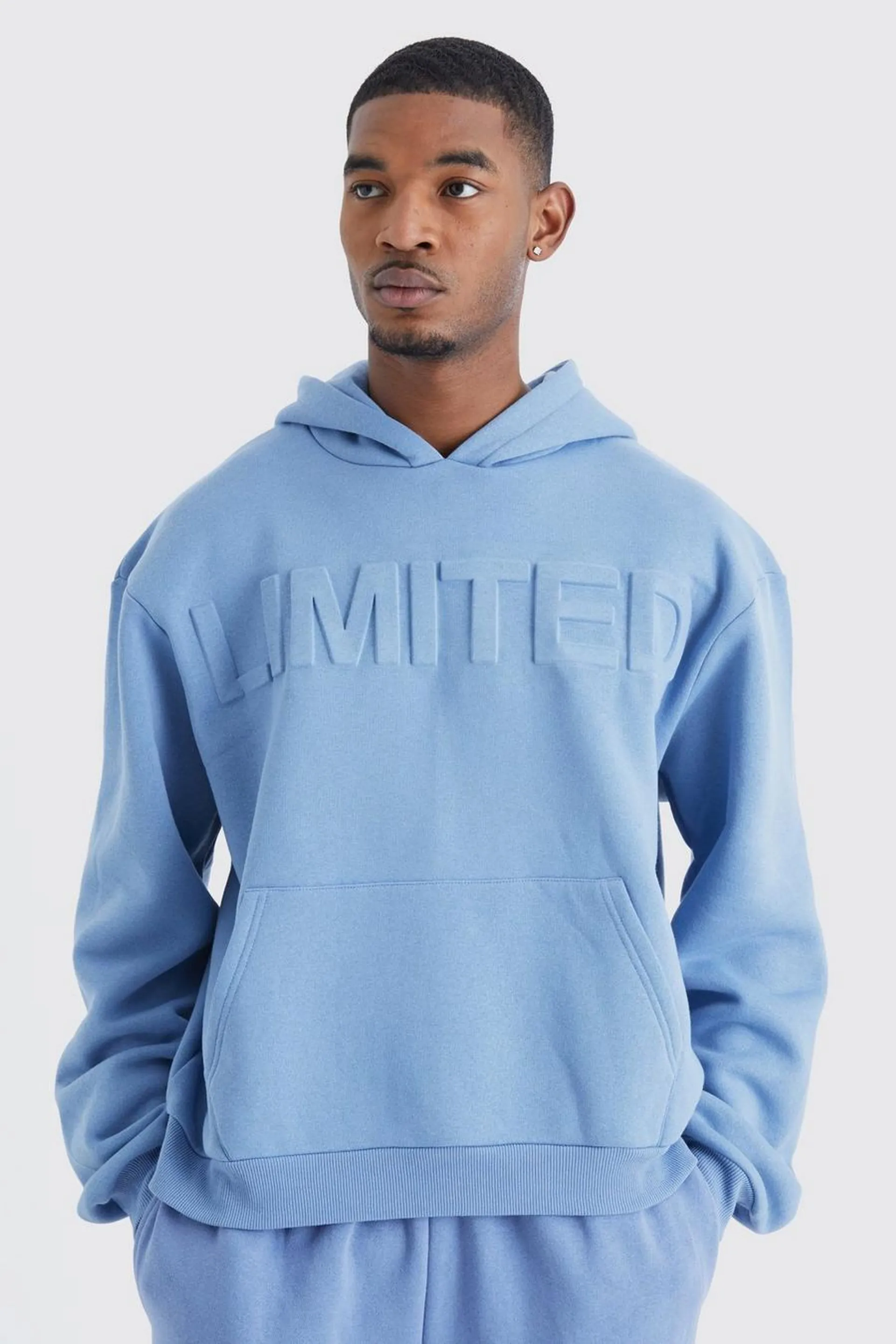 Tall Oversized Boxy Limited Embossed Hoodie