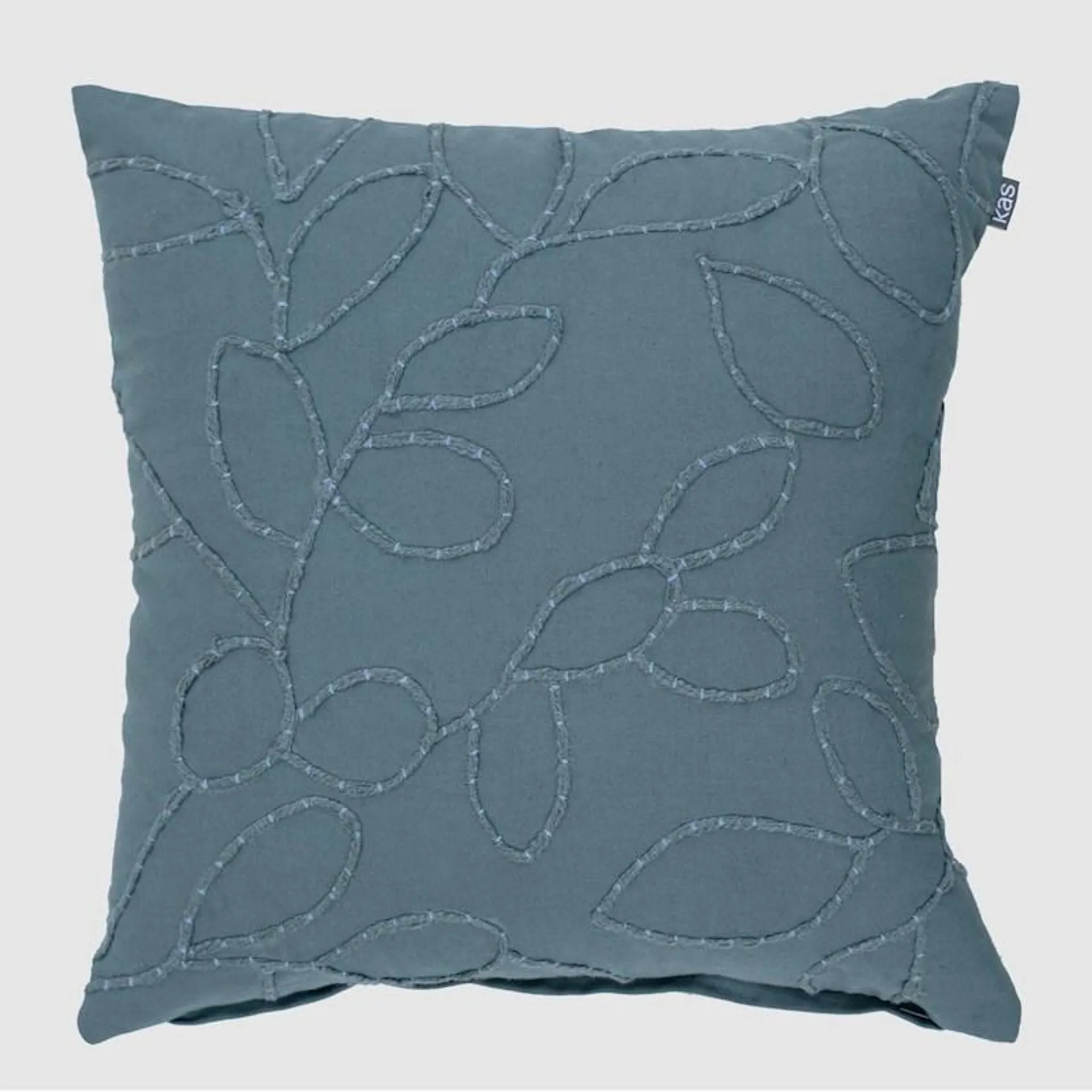 KAS Hampstead Cotton Embroidered Cushion 45x45cm