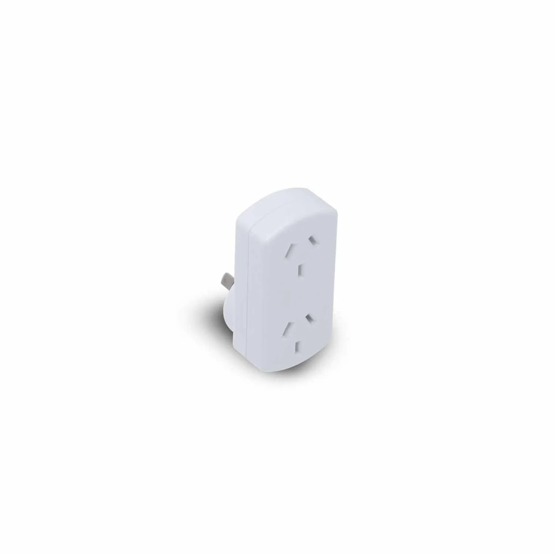 Number 8 Double Adapter Vertical White
