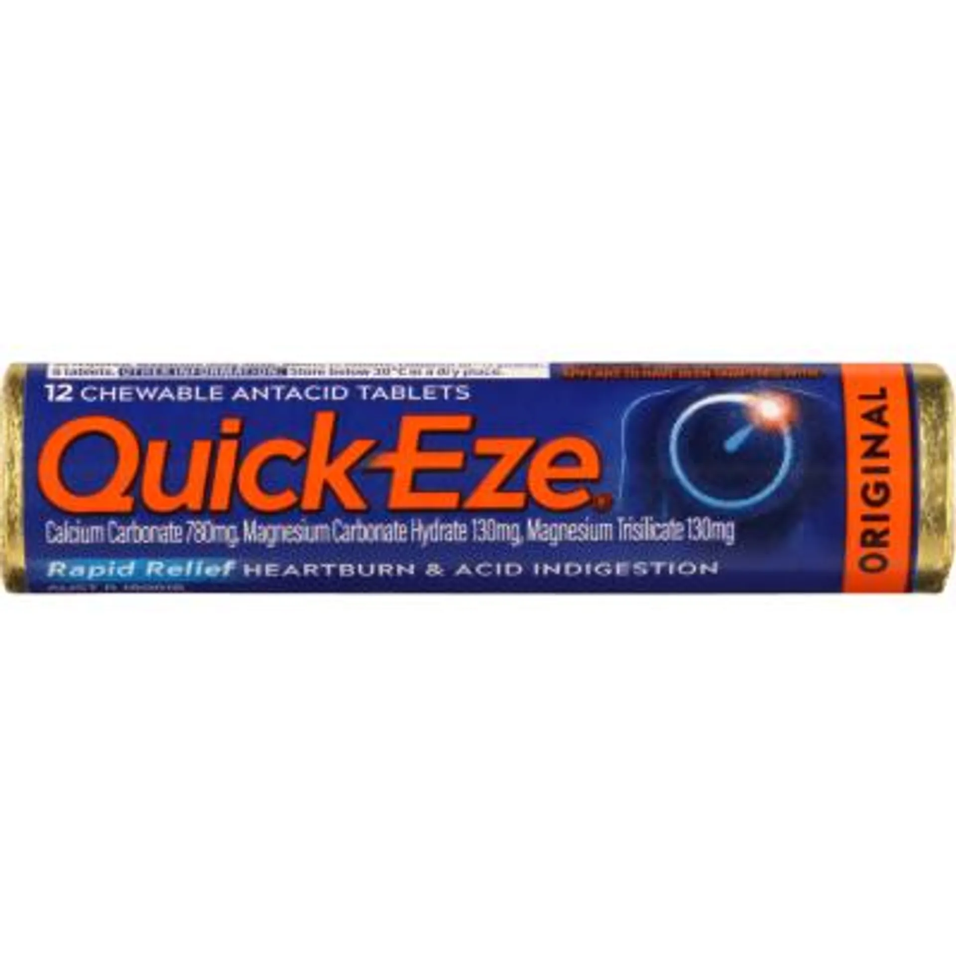 Quick-Eze Original Chewable Antacid Tablets Stick Pack