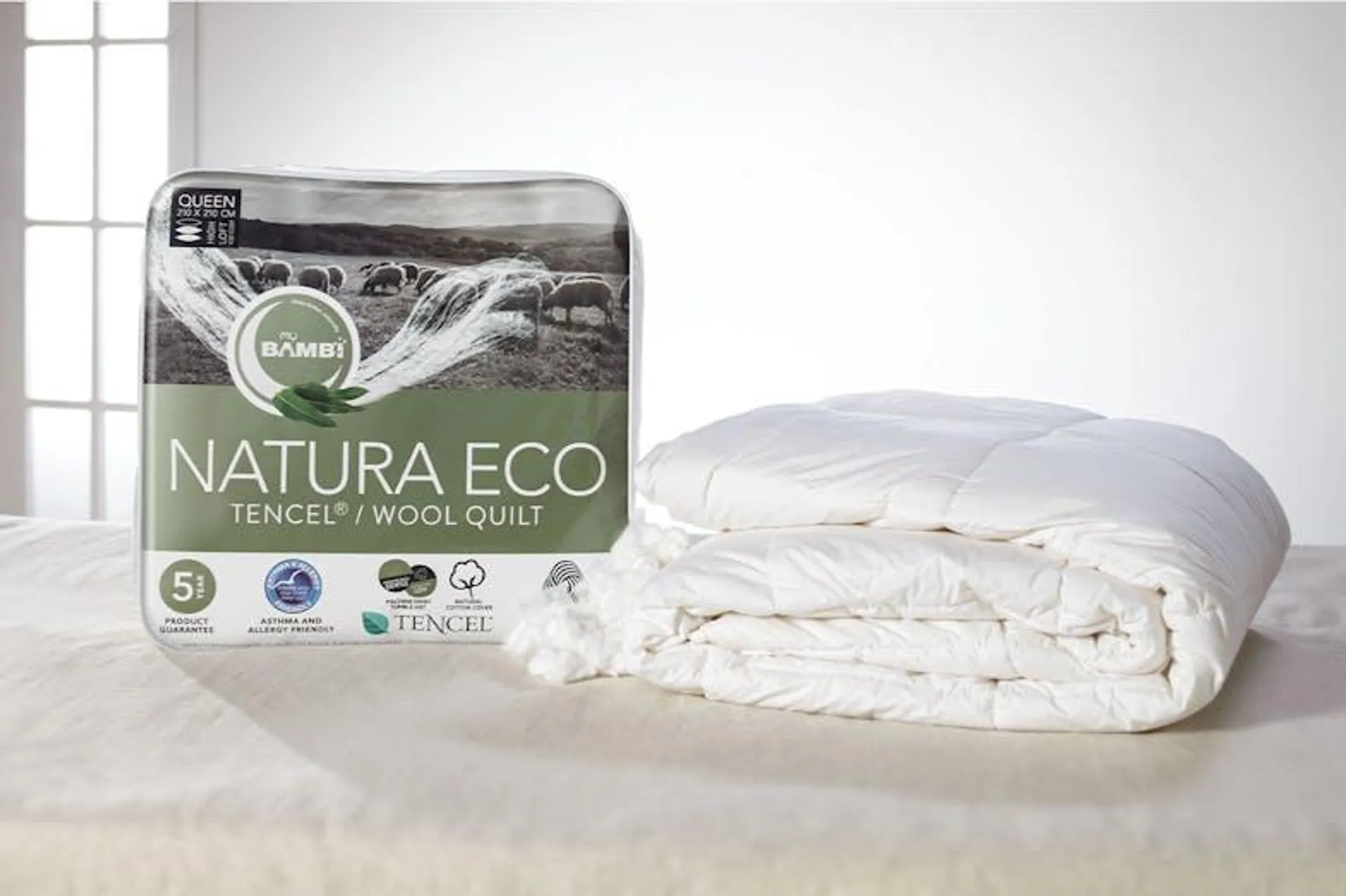 Natura Eco Wool Tencel Blend Duvet Inner by Bambi