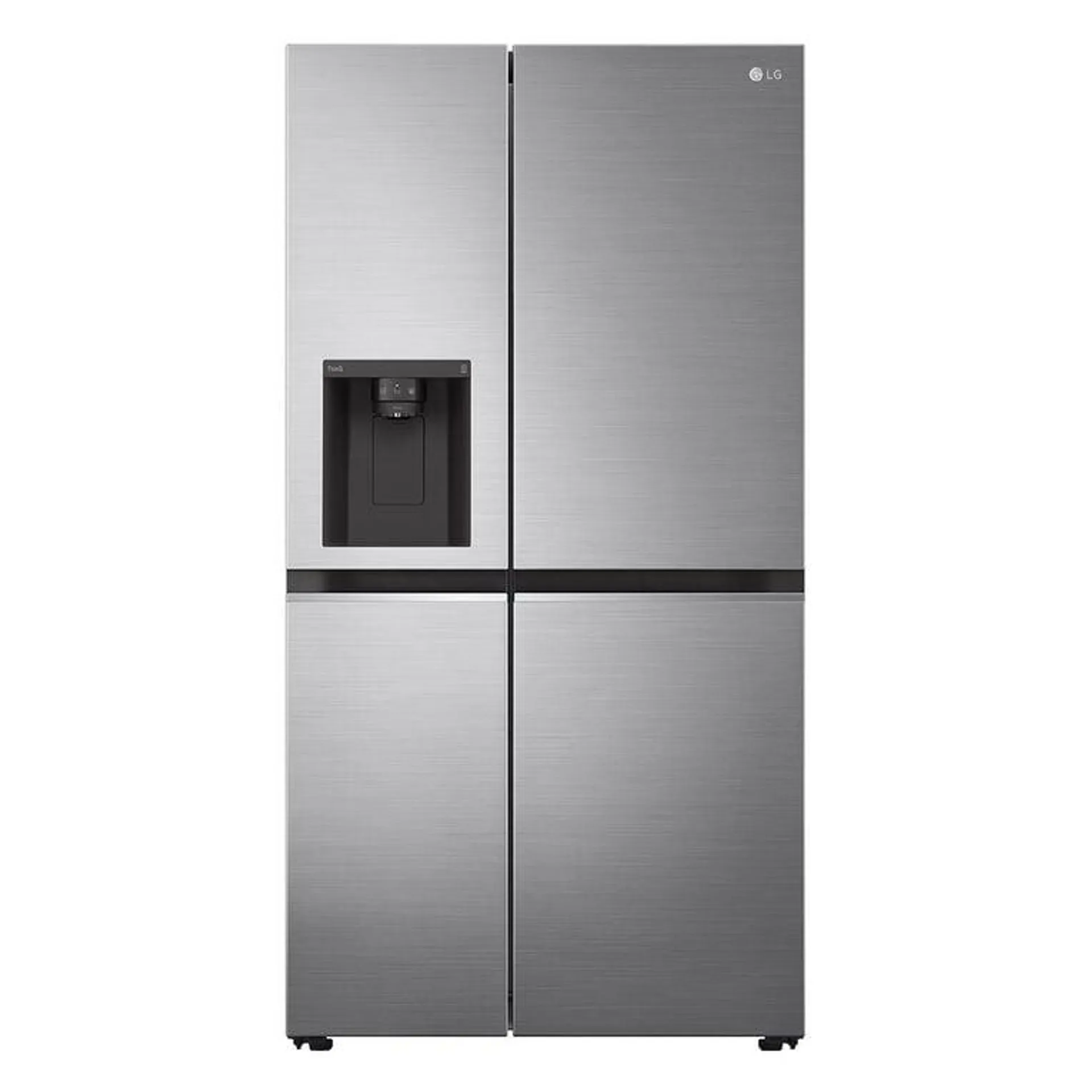 LG 635L Side By Side Fridge with Non Plumbed Ice & Water Dispenser in Stainless Finish