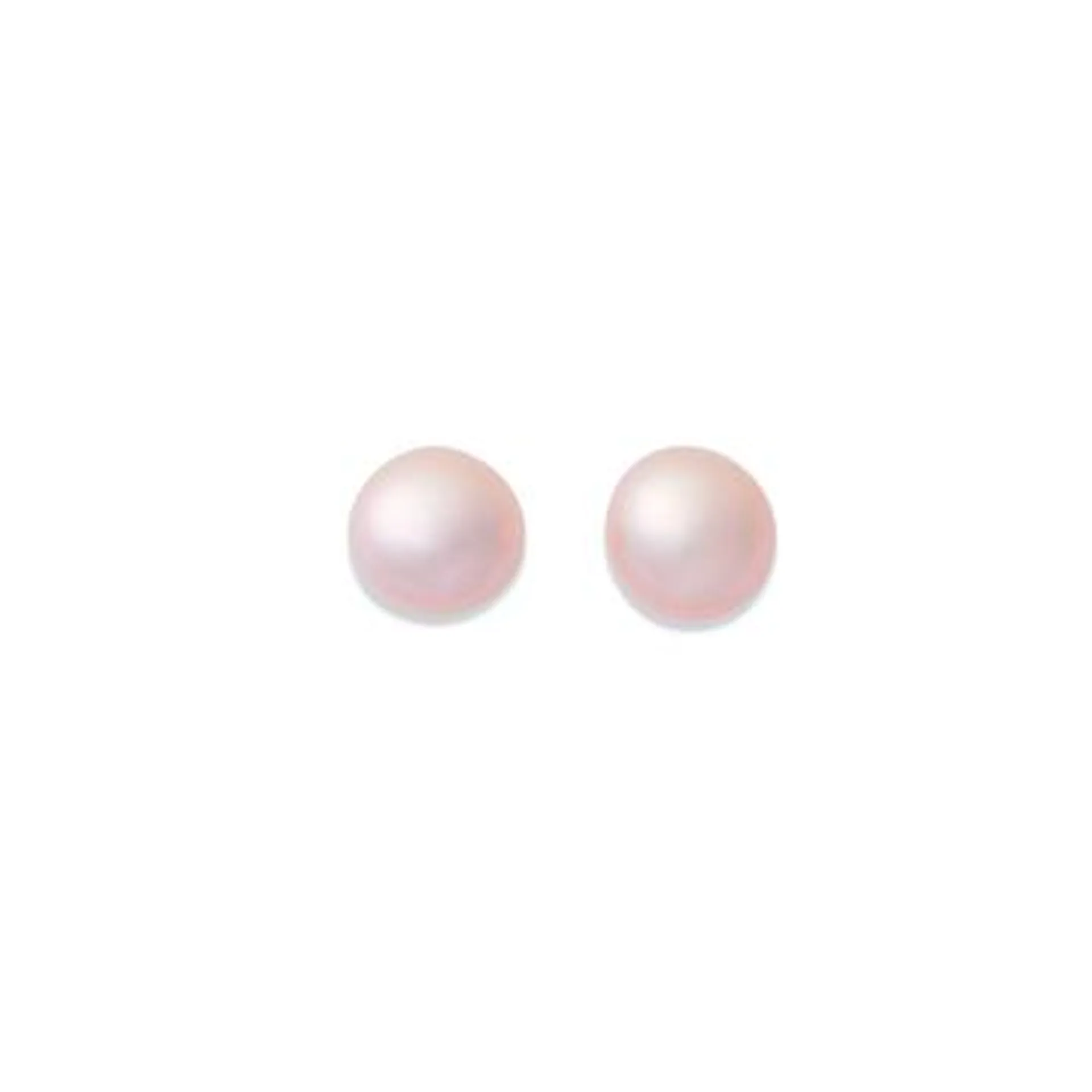 Sterling Silver 6mm Rose Freshwater Pearl Studs