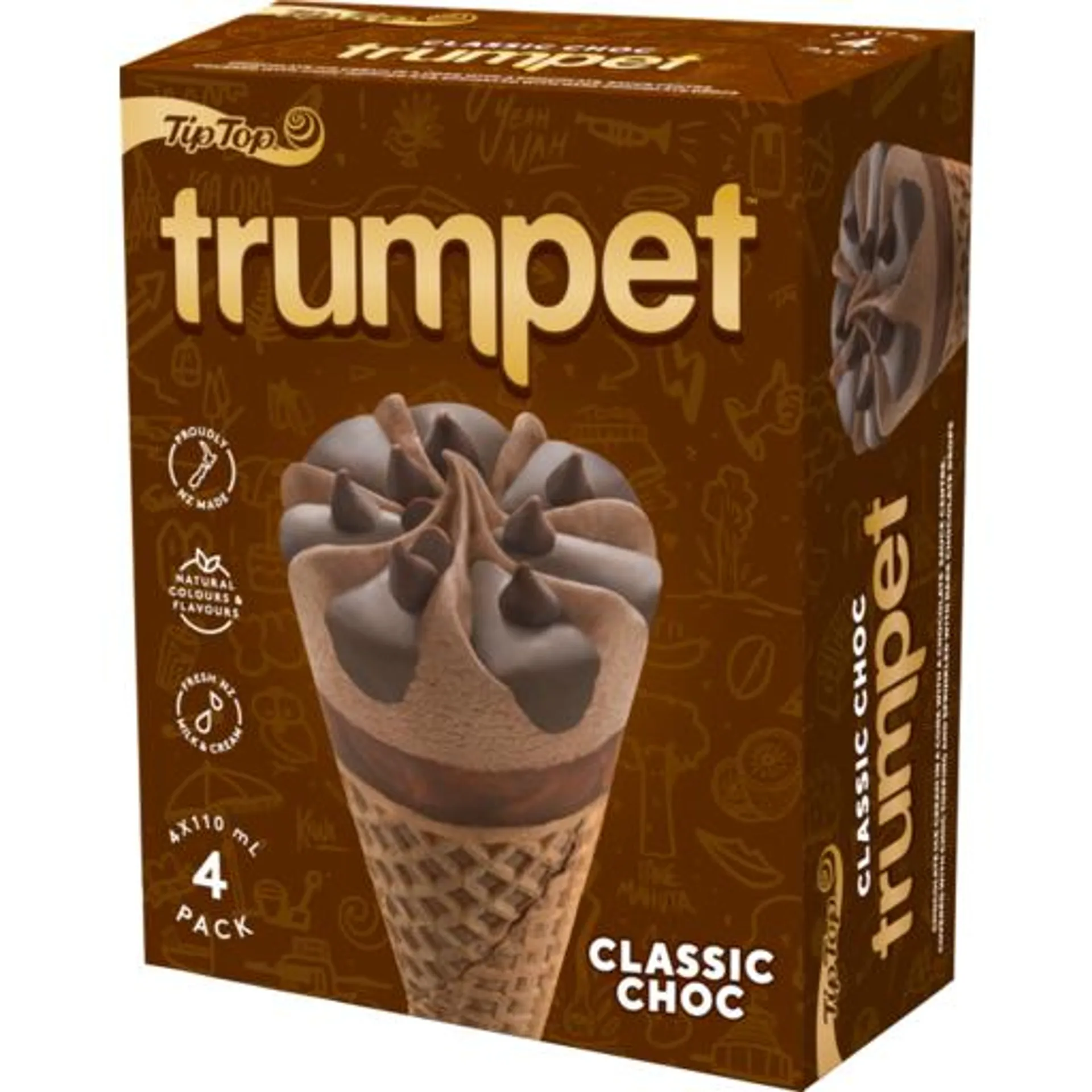Tip Top Trumpet Chocolate 4 Pack