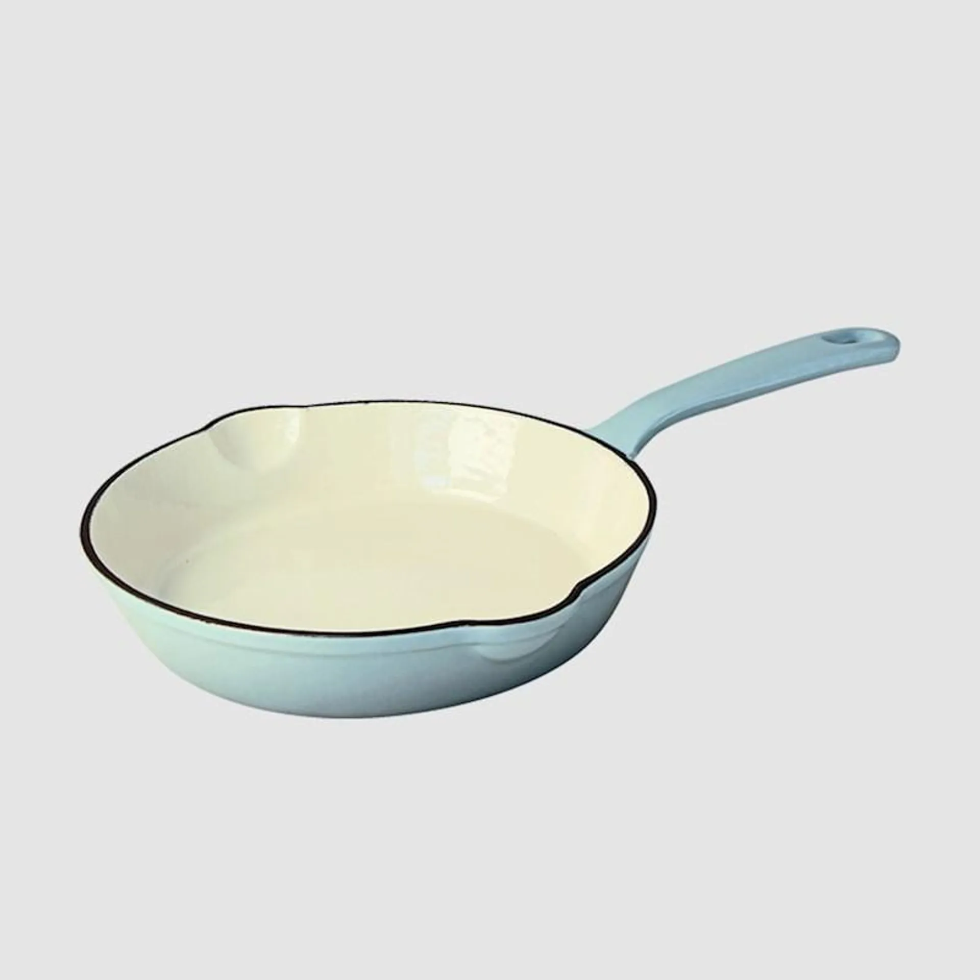 Simon Gault Enamel Blue Cast Iron Frypan 25cm