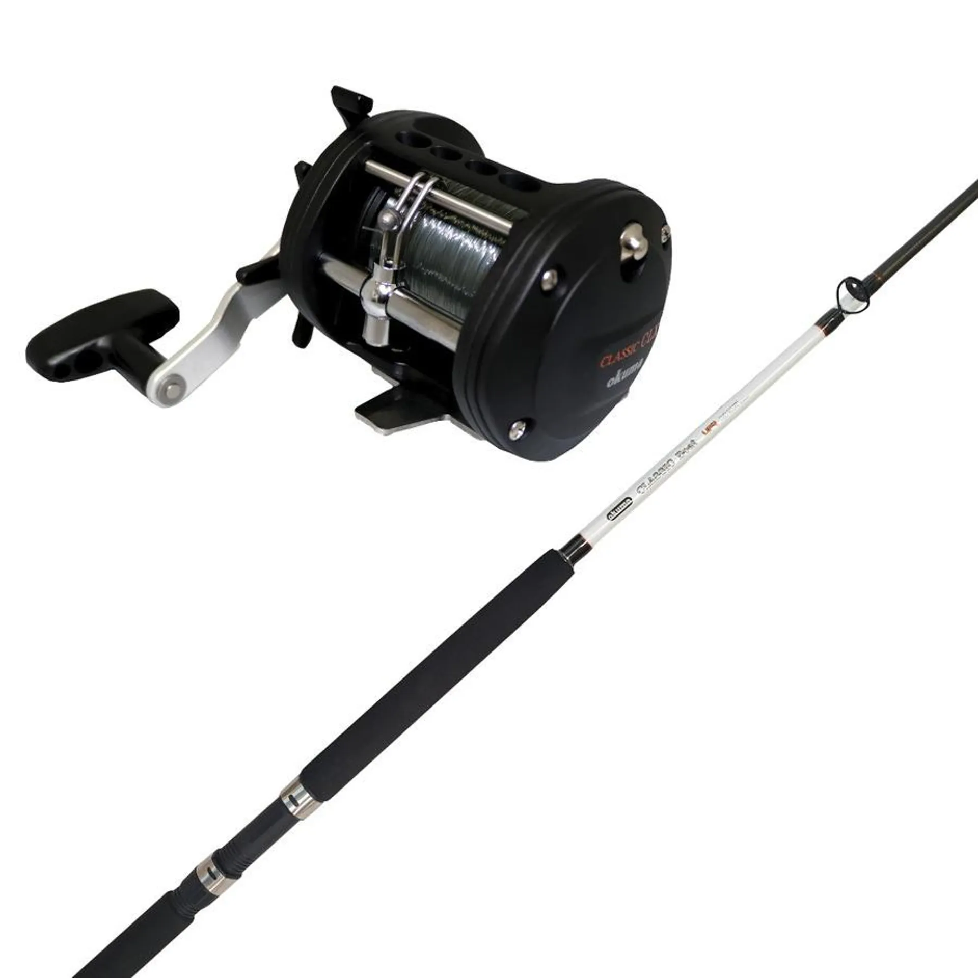 Okuma Classic 300L Spooled Reel RH / Classic 601 8-12kg Boat OH Rod