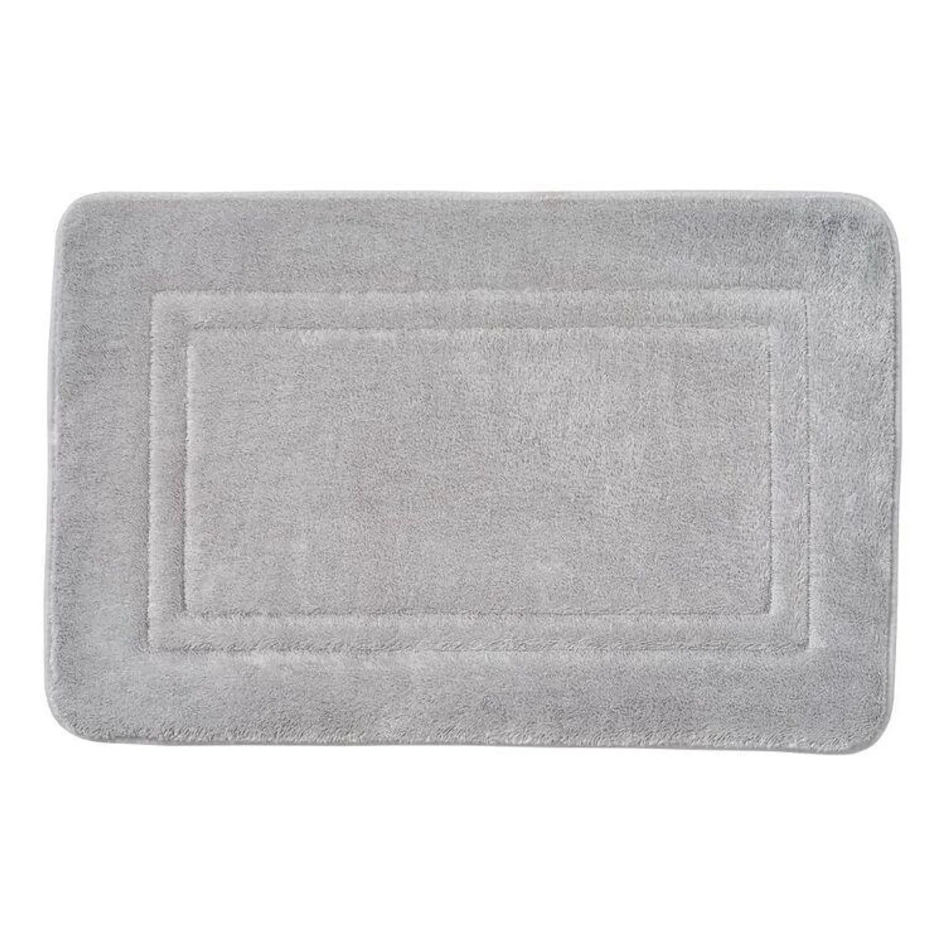 Brampton House Jodie Memory Foam Bath Mat Silver Bath Mat