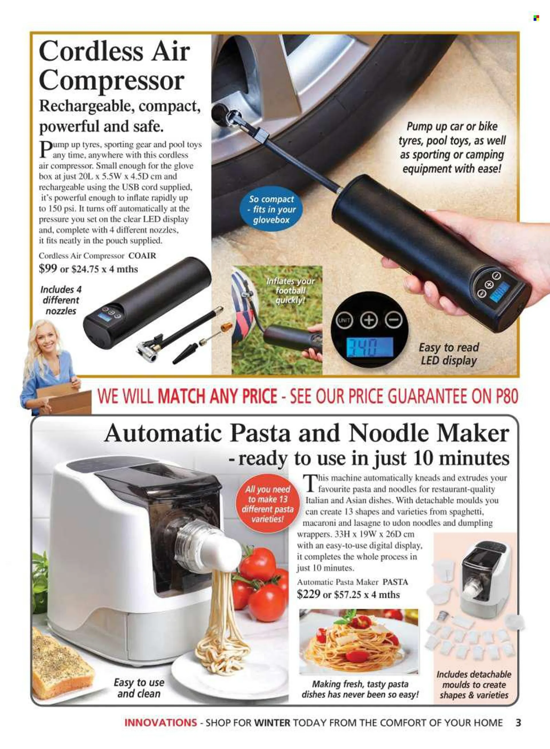 Innovations mailer - Sales products - toys, pump. Page 3.
