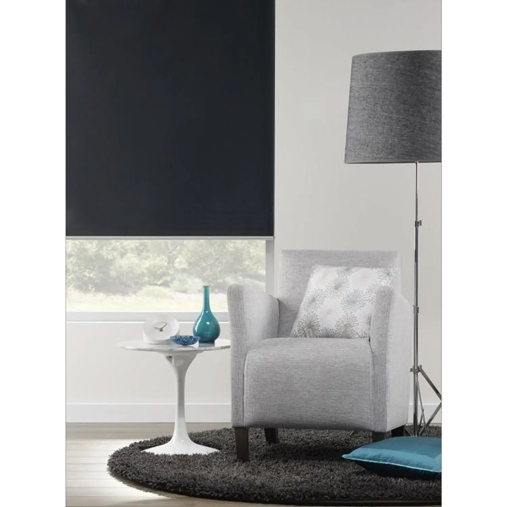 Caprice Platinum Holland Roller Blind Black