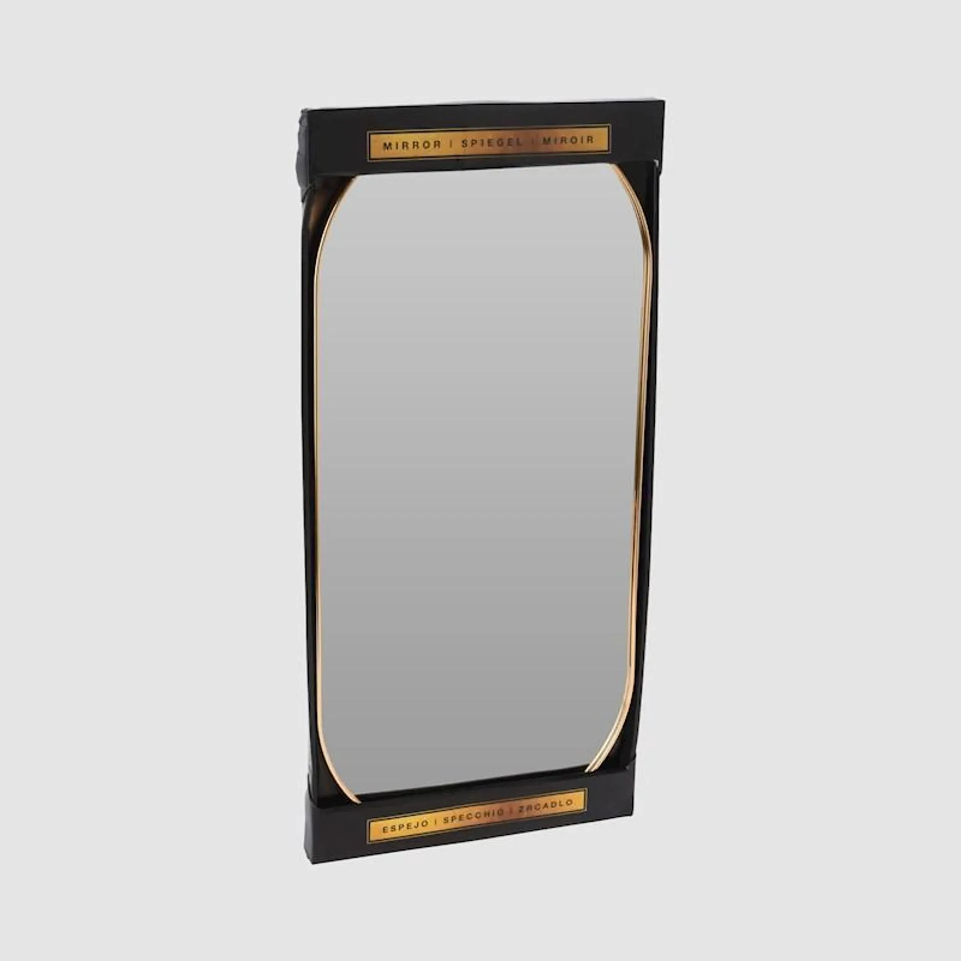 Oval Shape Mirror Gold 50x25cm