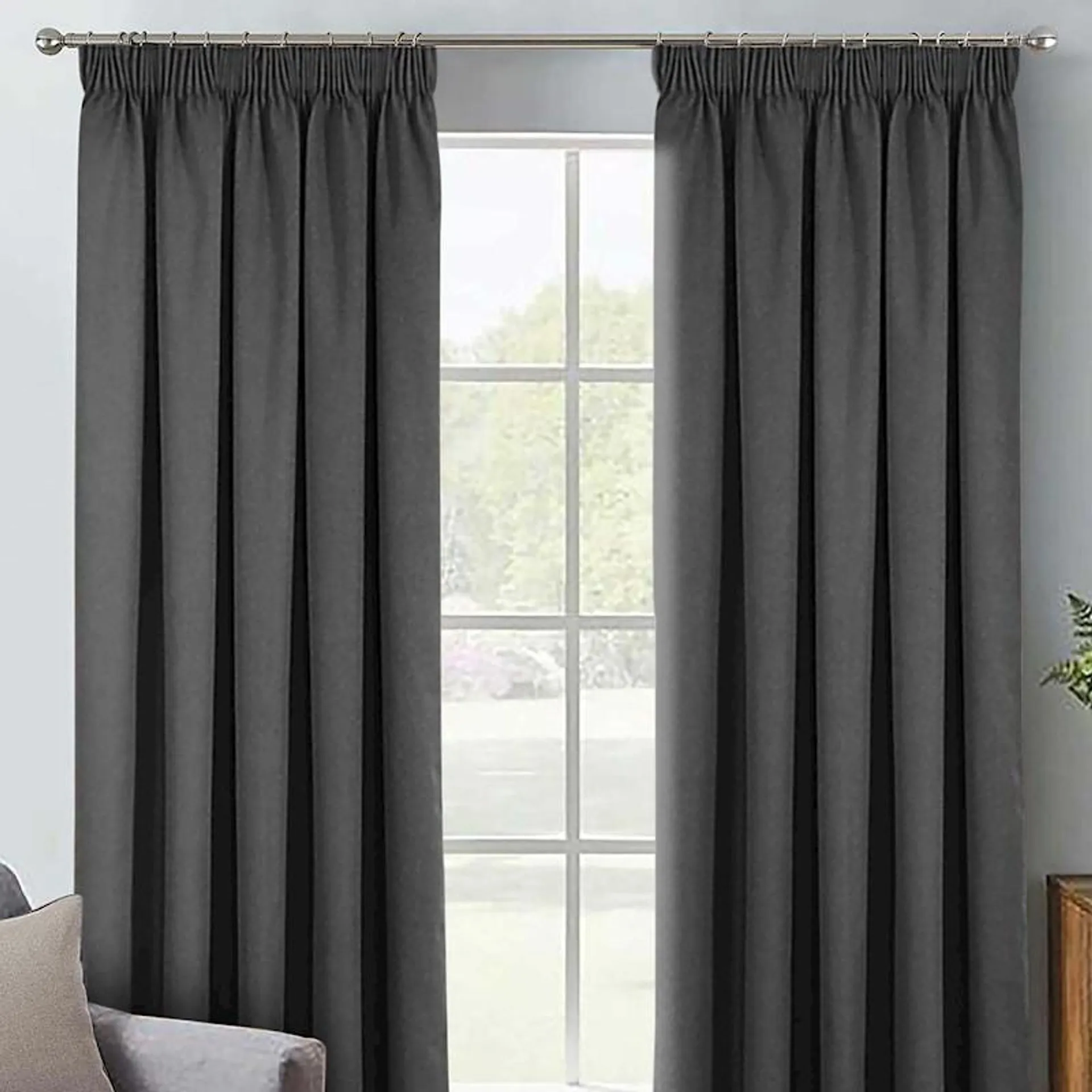 Galaxy Alba Pencil Pleat Curtains Pair