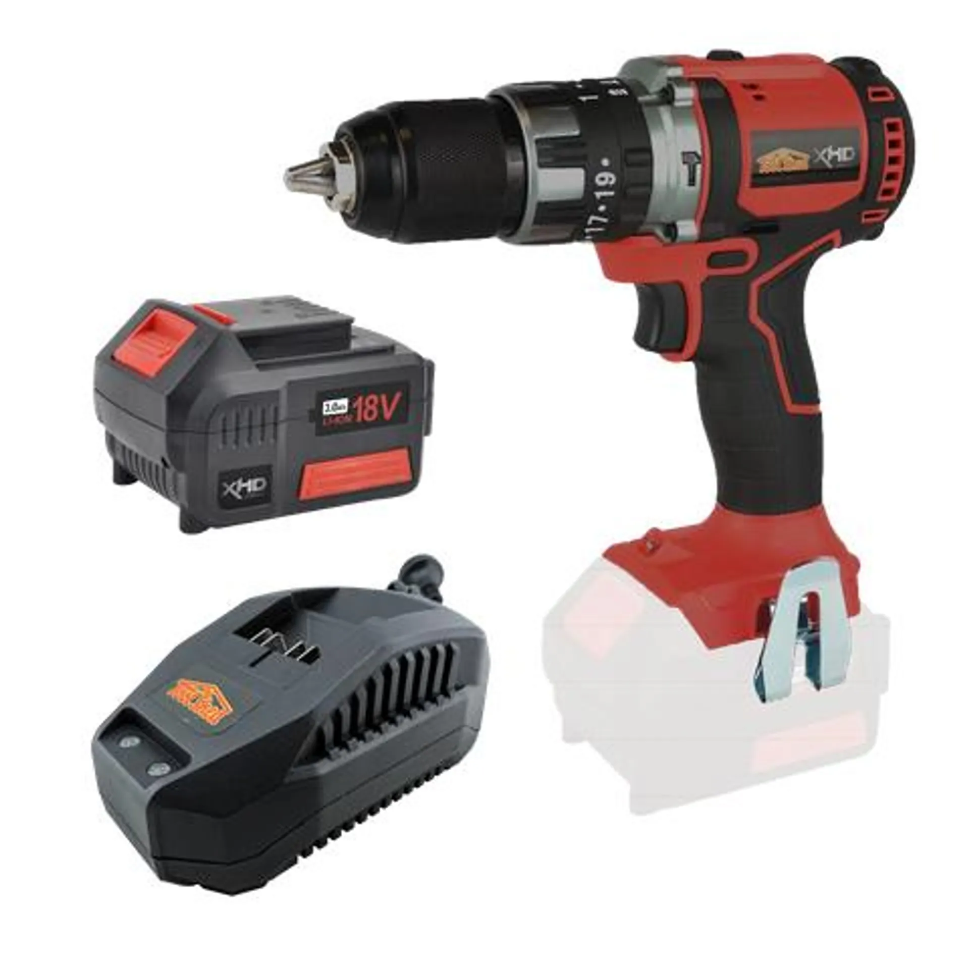 ToolShed XHD Cordless Hammer Drill Kit Brushless 18V 3Ah