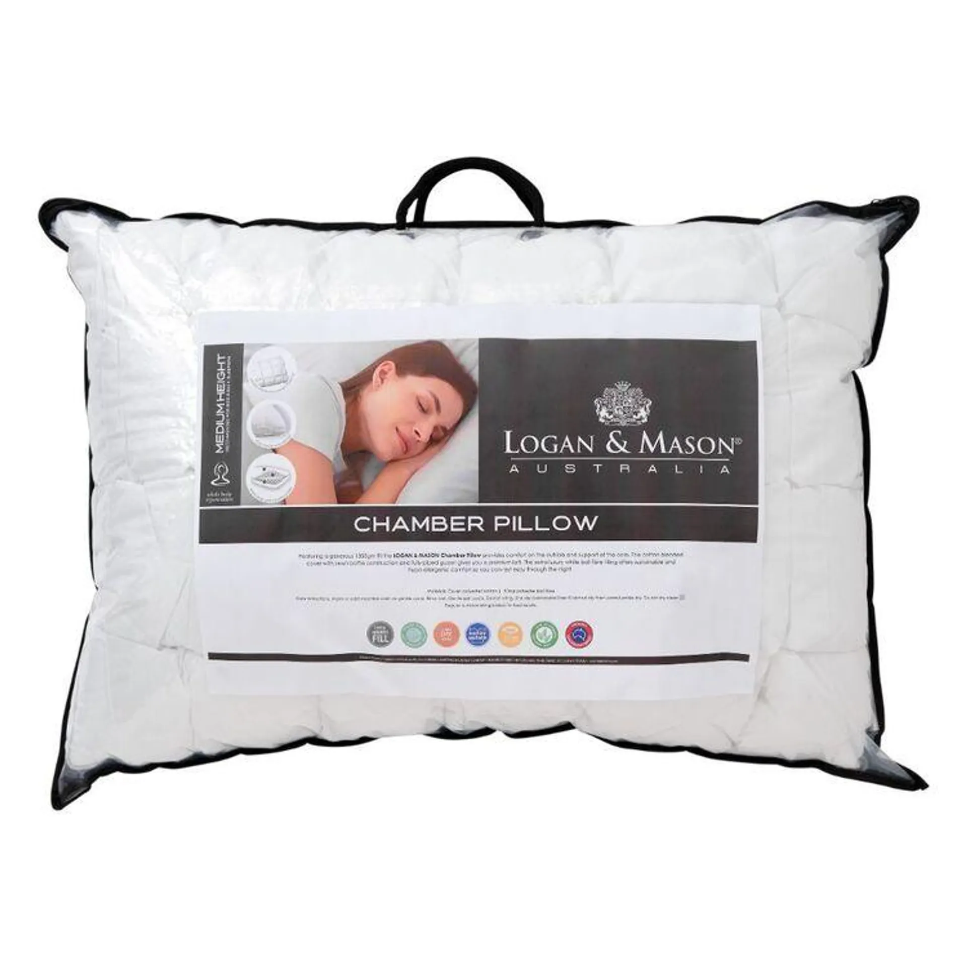 Logan & Mason Chamber Pillow White 48 x 74 cm