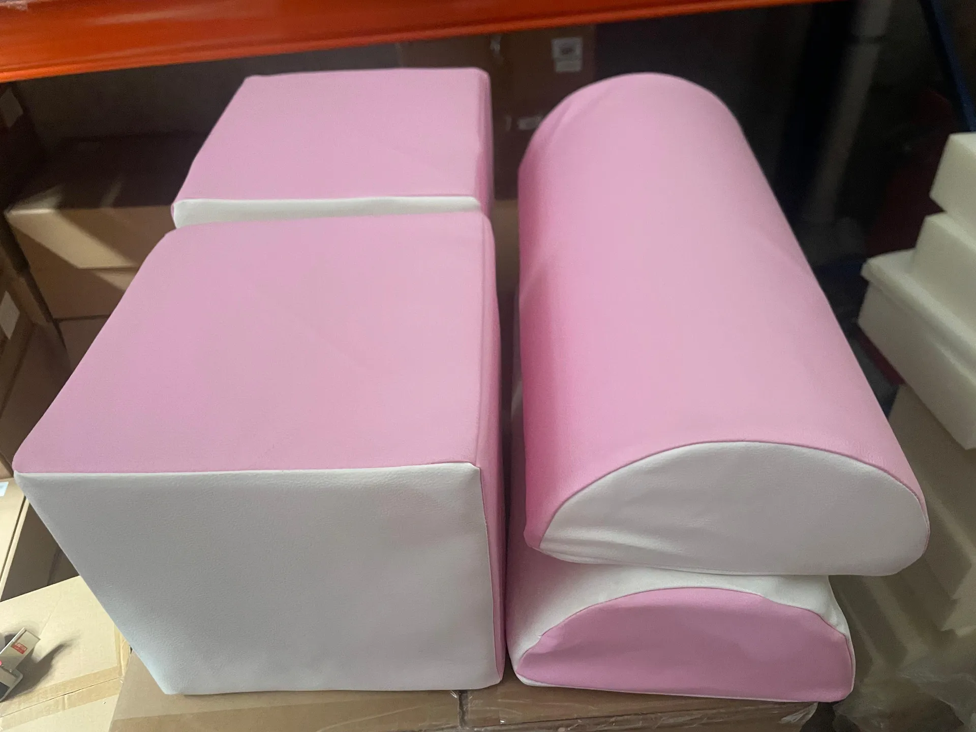 CLEARANCE - Pink & White Castle - 4 pieces