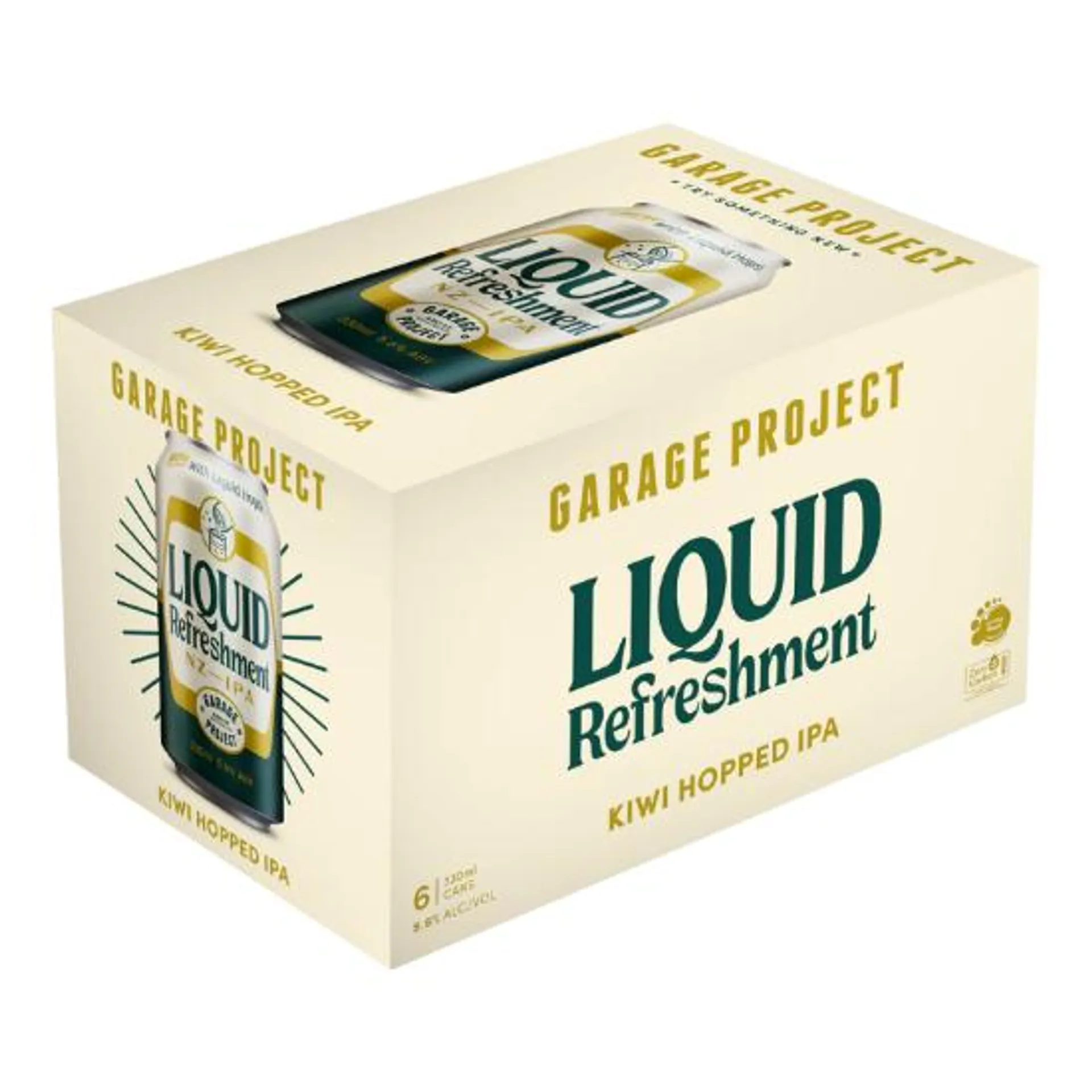 Garage Project Liquid Refreshment Kiwi Hopped IPA Cans 6x330ml