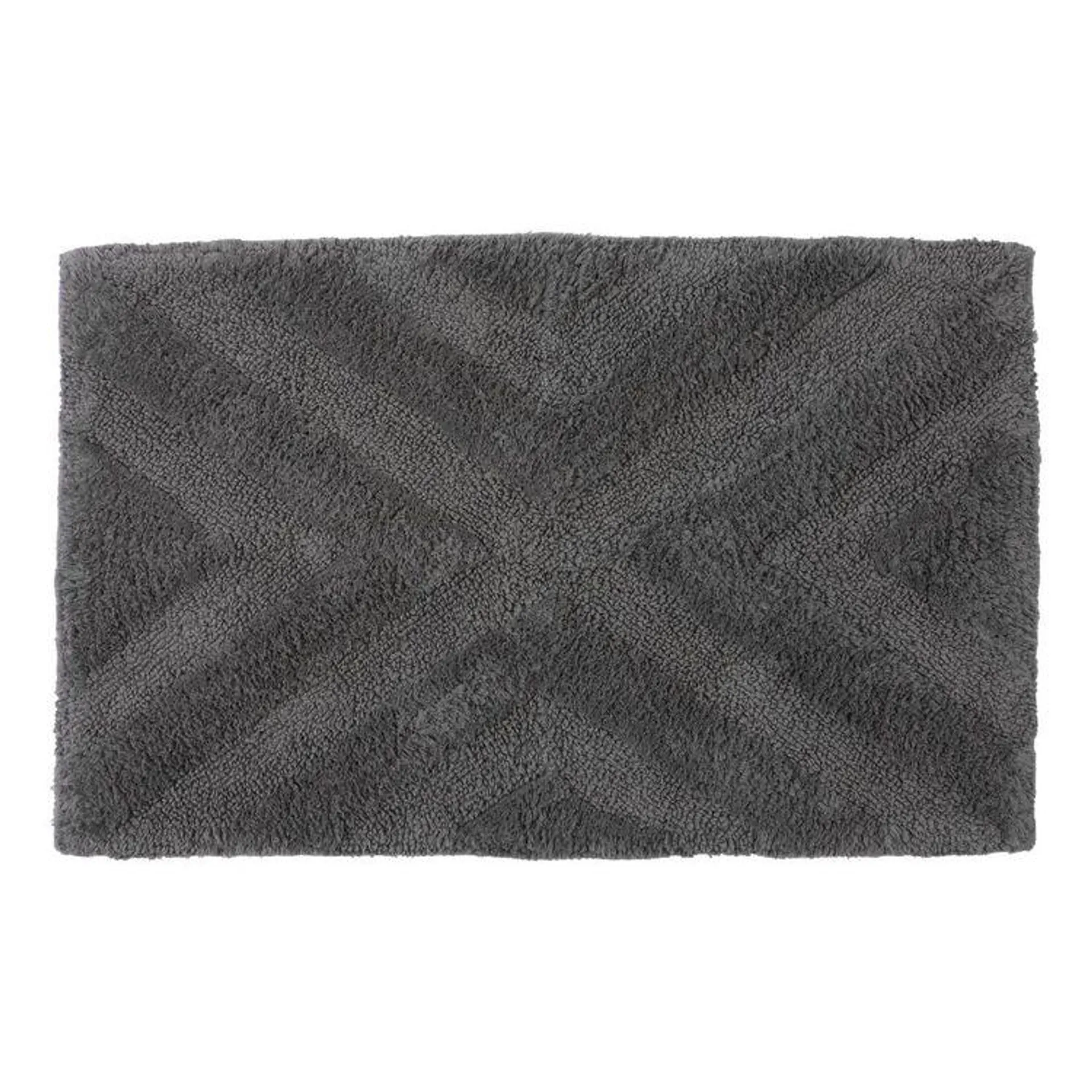 KOO Lucia Tufted Bath Mat Charcoal Bath Mat