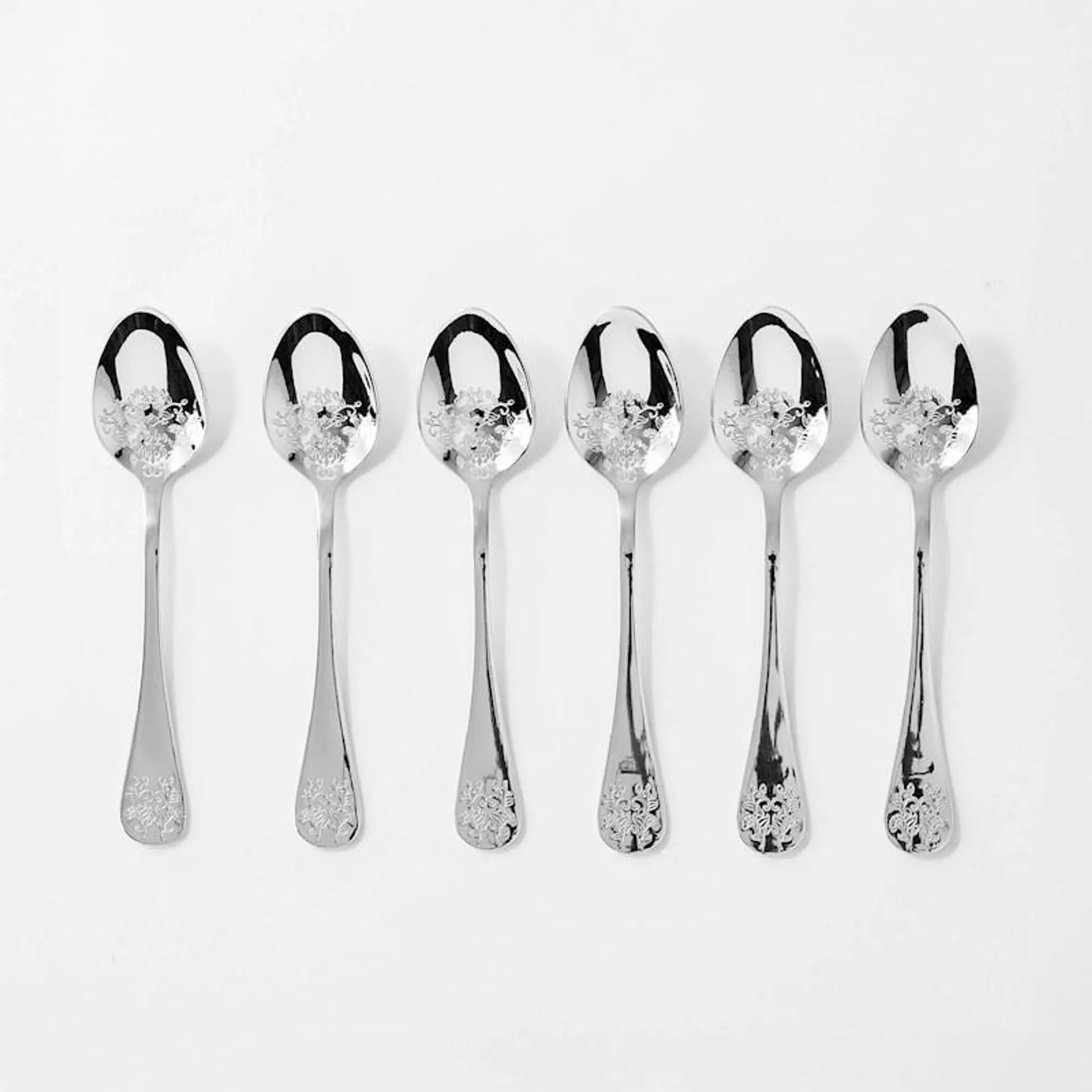 Bread & Butter Ambrosia Teaspoon Set 6Pc Silver