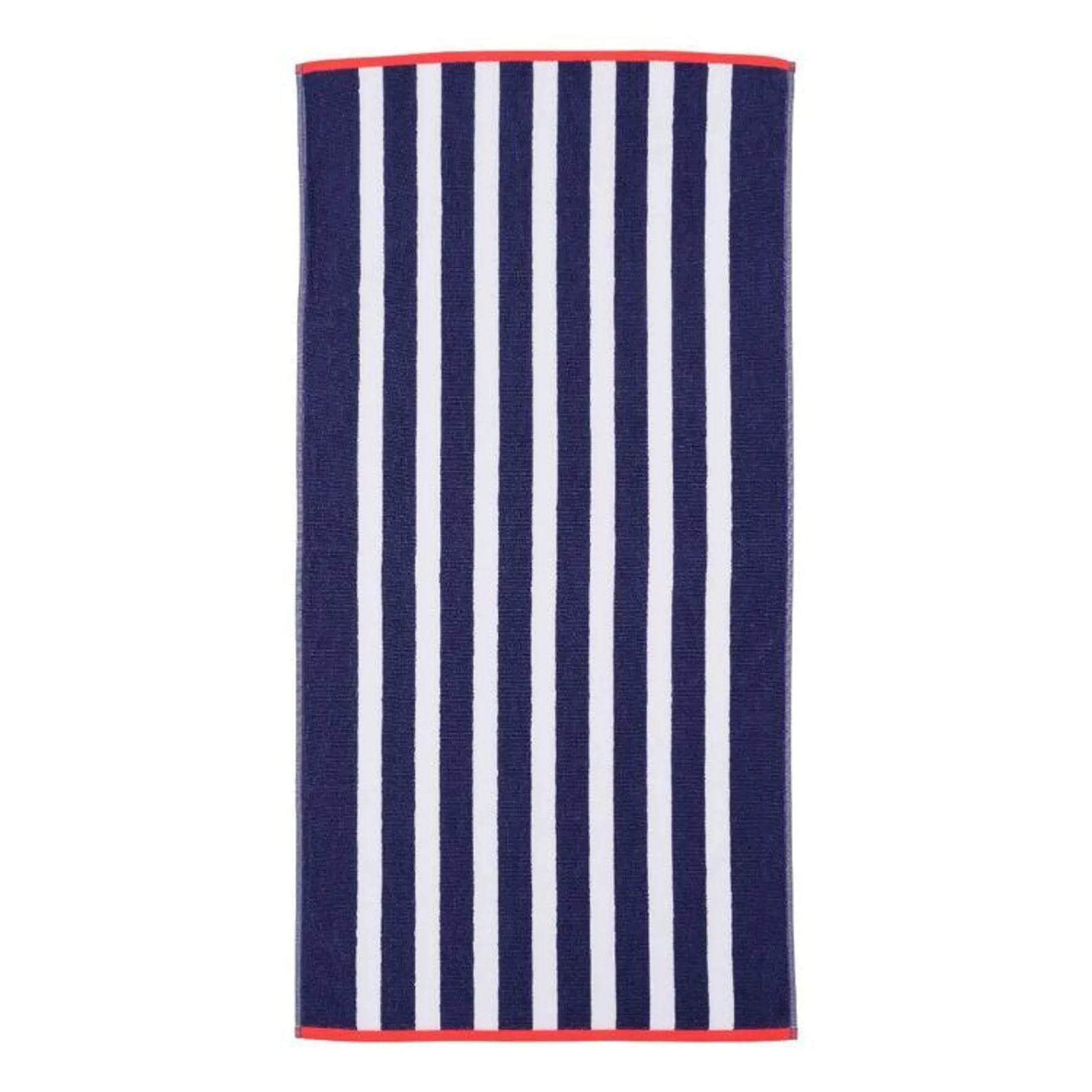 Emerald Hill Cove Stripe Beach Towels Blue 68 x 137 cm