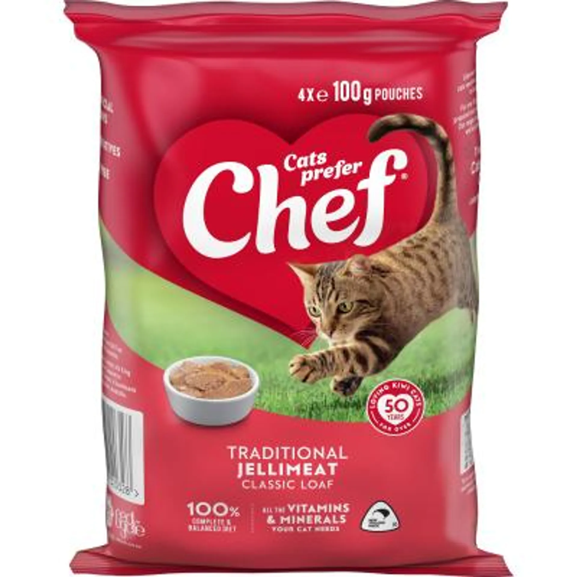 Chef Traditional Jellimeat Classic Loaf Pouches Cat Food