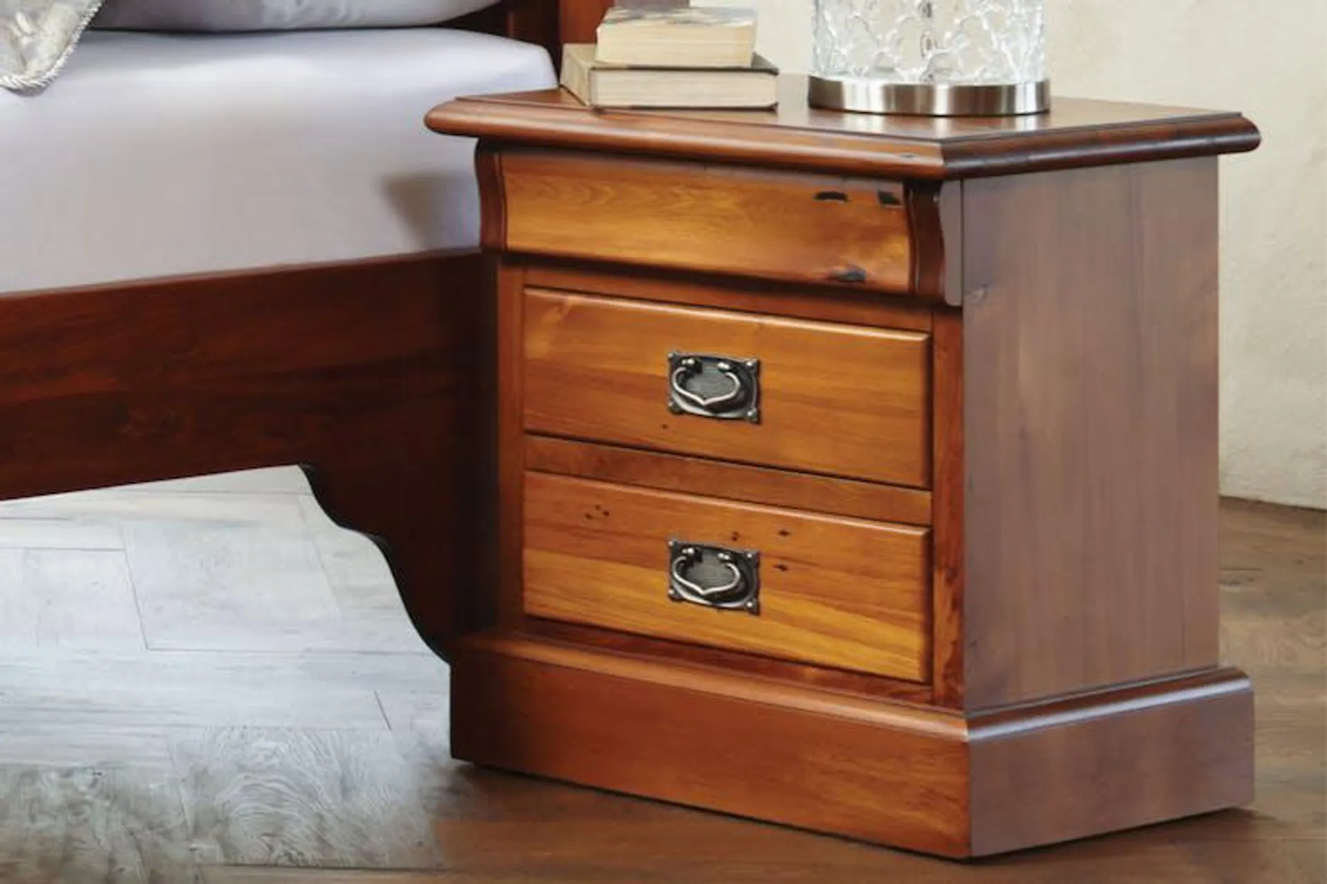 Clevedon 3 Drawer Bedside Table