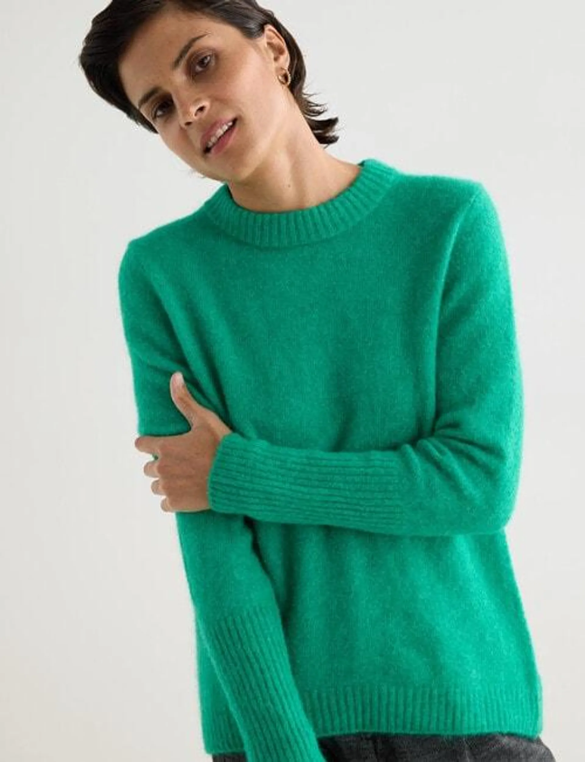 Jigsaw Cosy Sweater, Bright Green