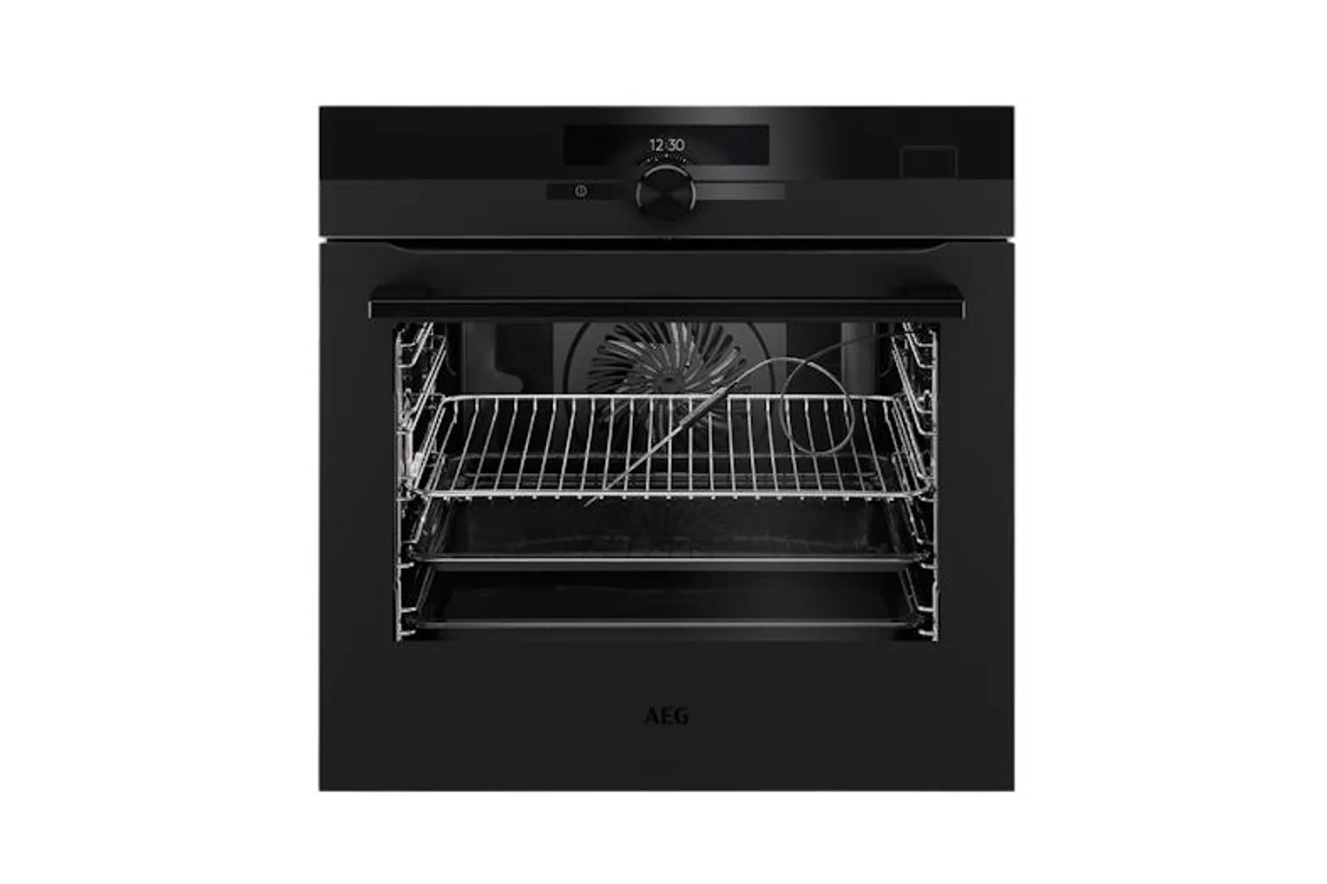 AEG 60cm Pyrolytic 19 Function Built-In Oven - Matte Black (BSK97733PT) with SteamCrisp and Assisted Cooking