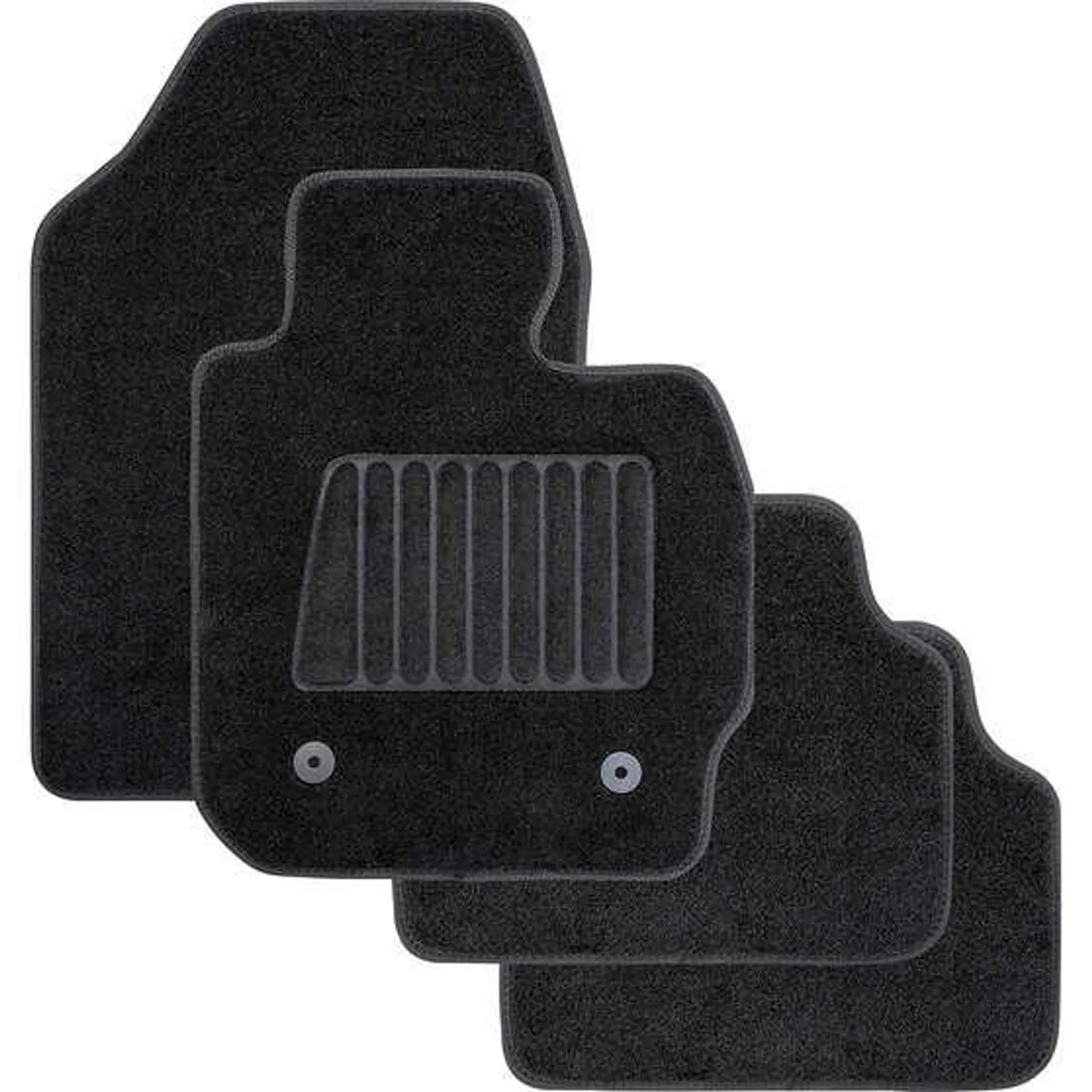 SCA Accelerator Cutout Floor Mats Carpet Black Set of 4