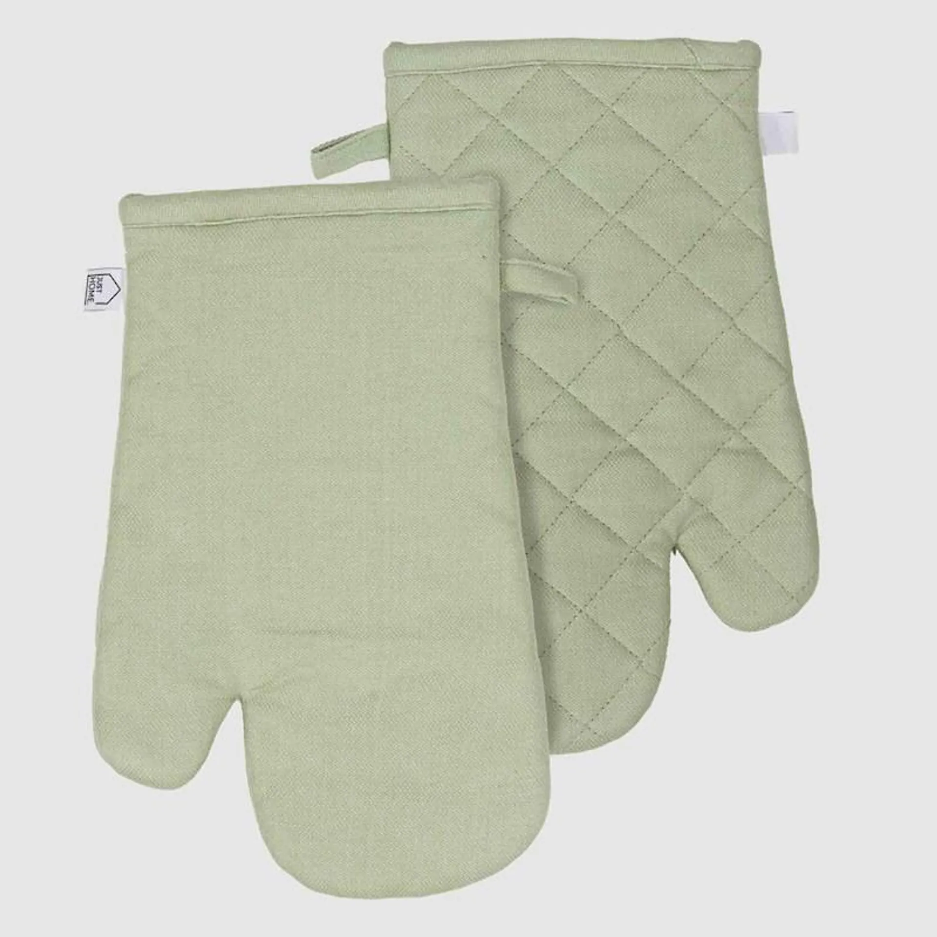 Just Home Hayden Oven Mitt Green PK2