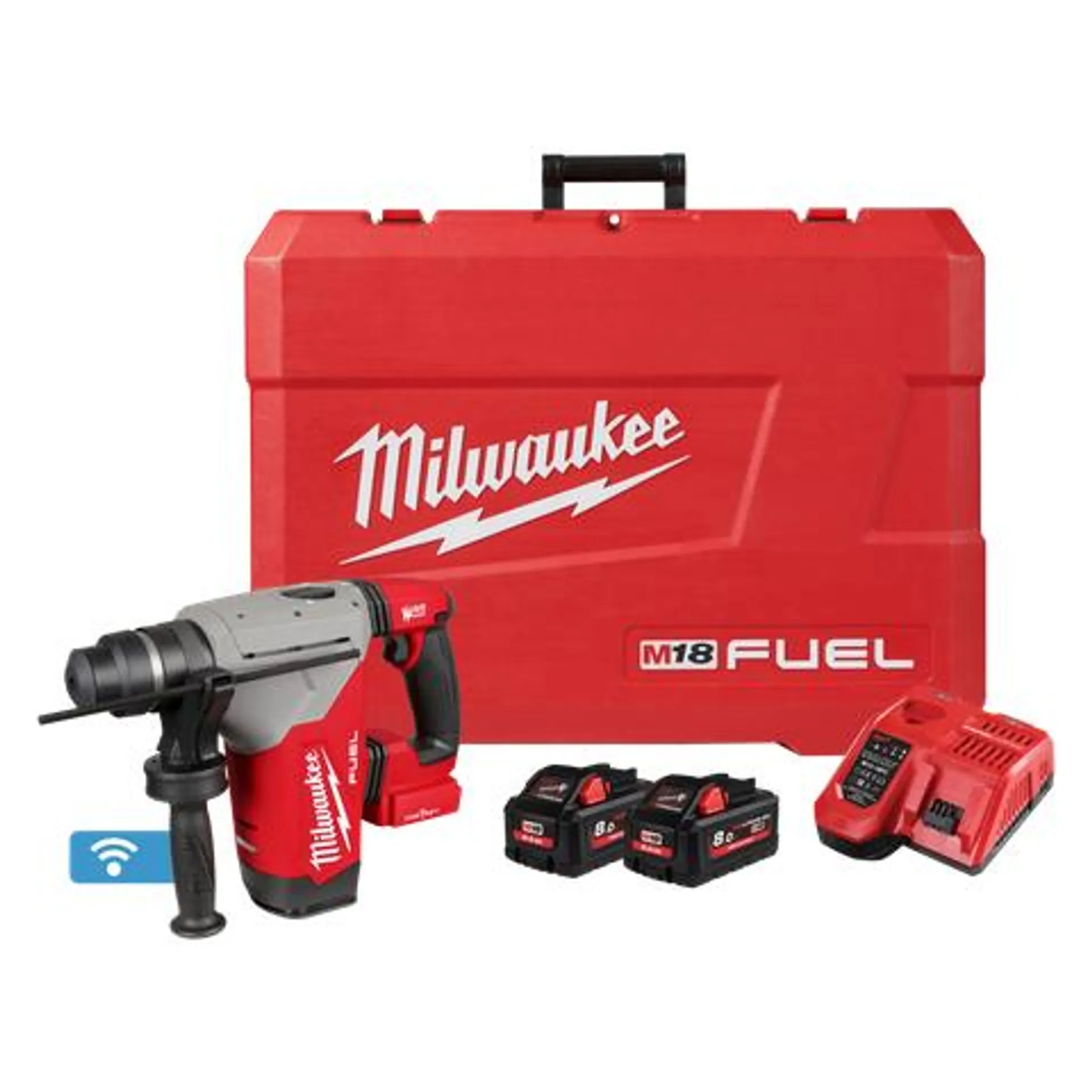 Milwaukee M18 FUEL ONE-KEY Cordless Rotary Hammer Drill SDS Plus 28mm 18V 8Ah