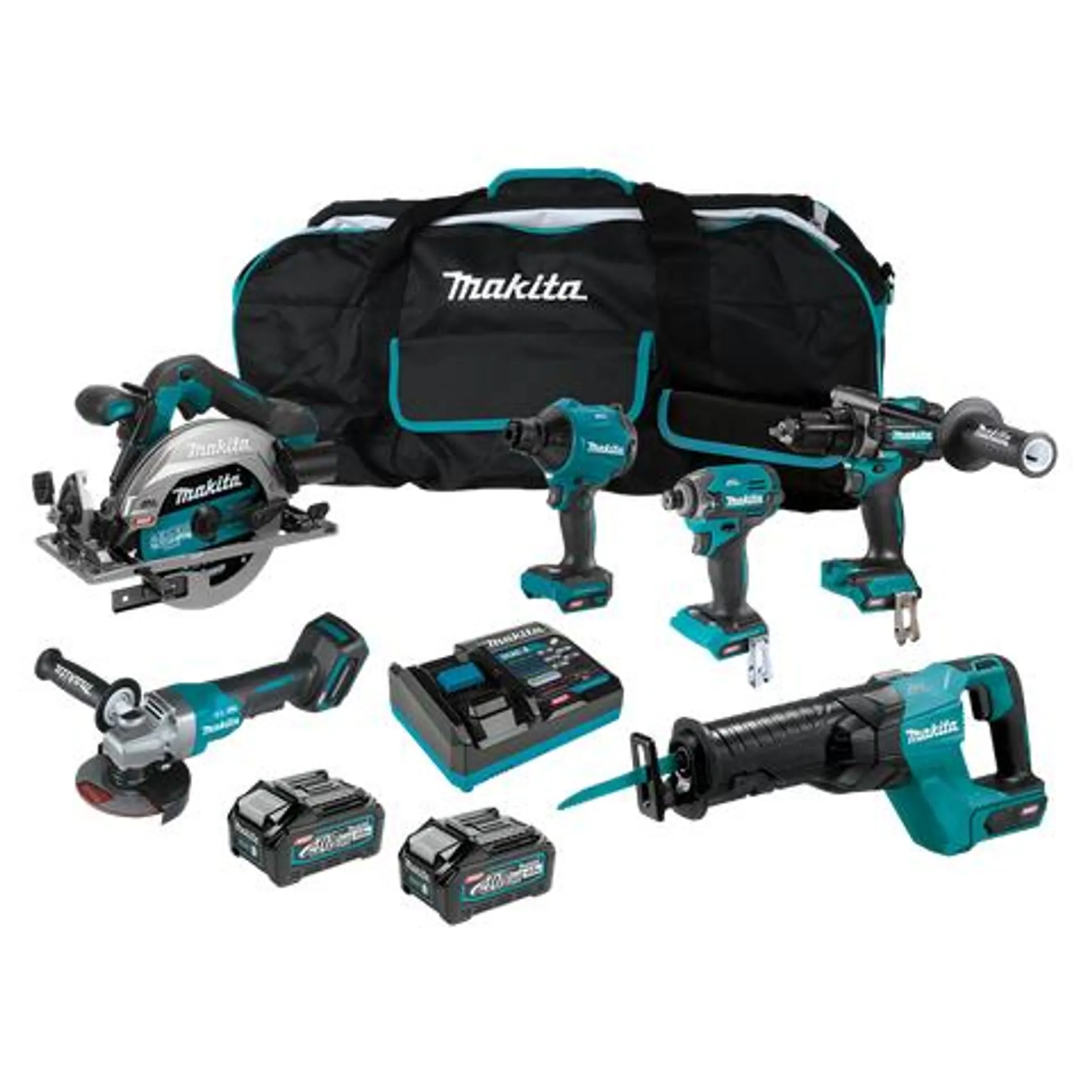 Makita XGT Cordless Combo Kit Brushless 204G 6pc 40V 4Ah