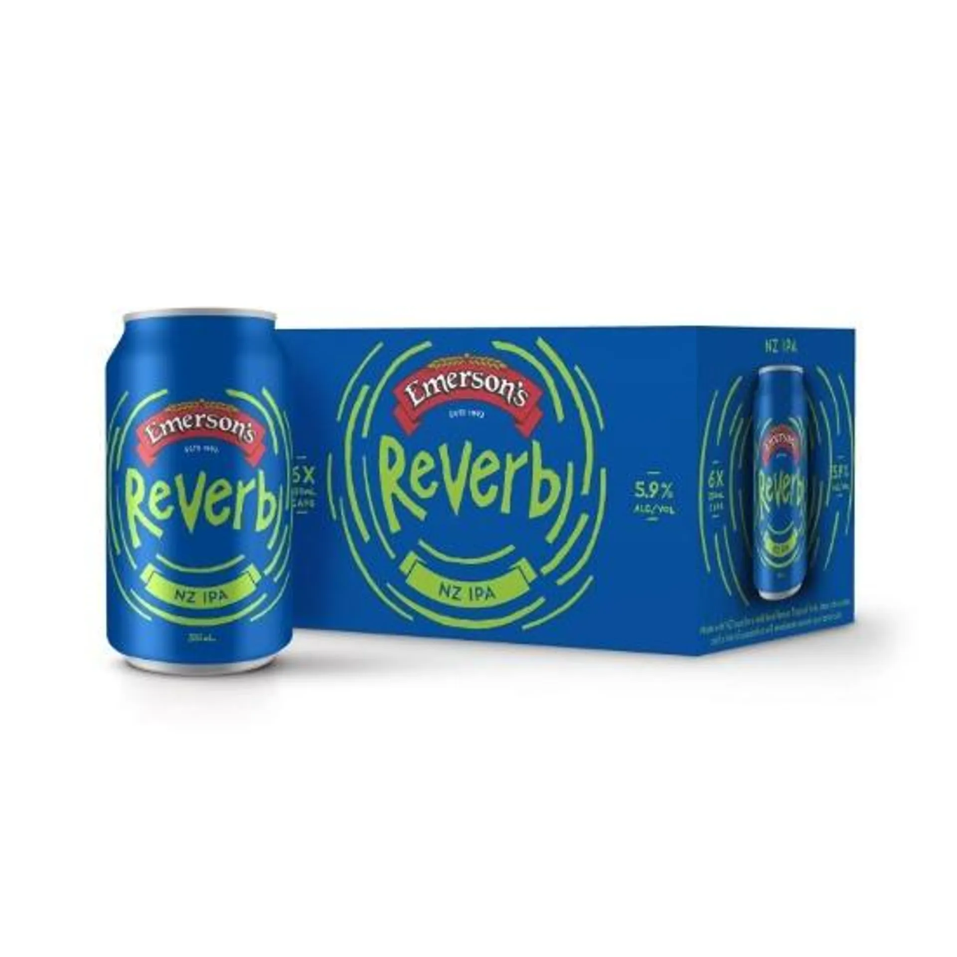 Emerson's Pioneer Range Reverb NZ IPA Cans 6x330ml