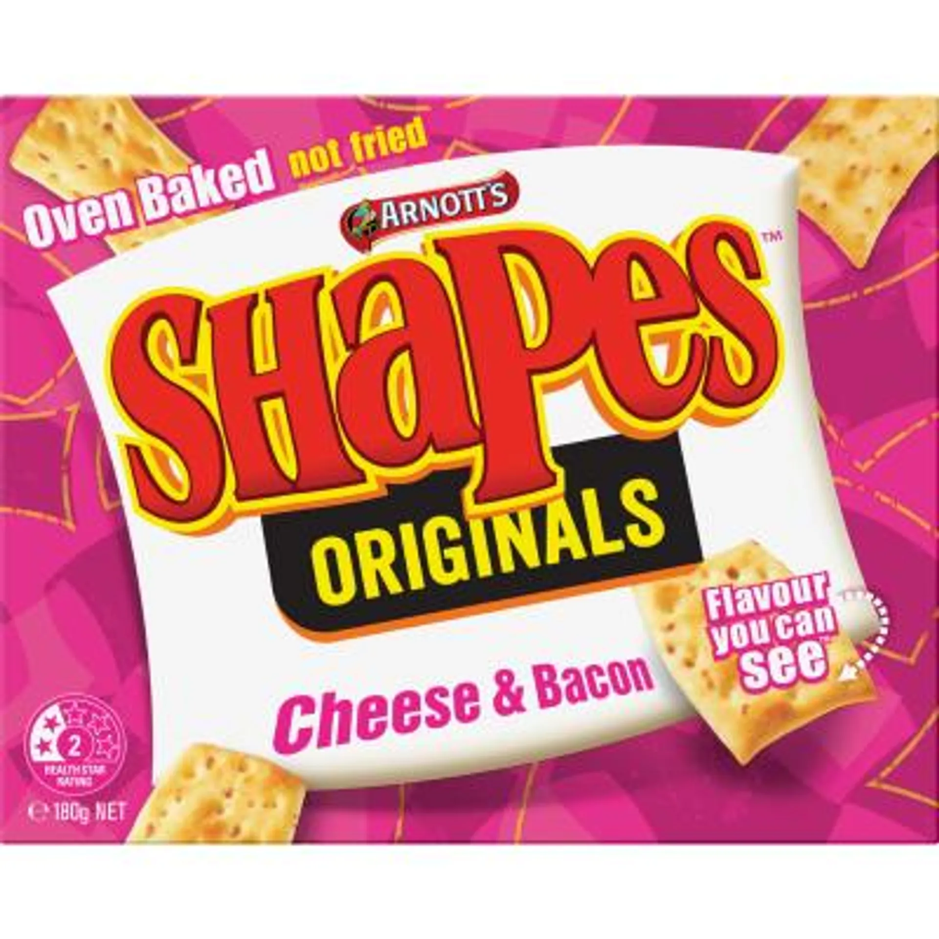 Arnott's Shapes Originals Cheese & Bacon Crackers