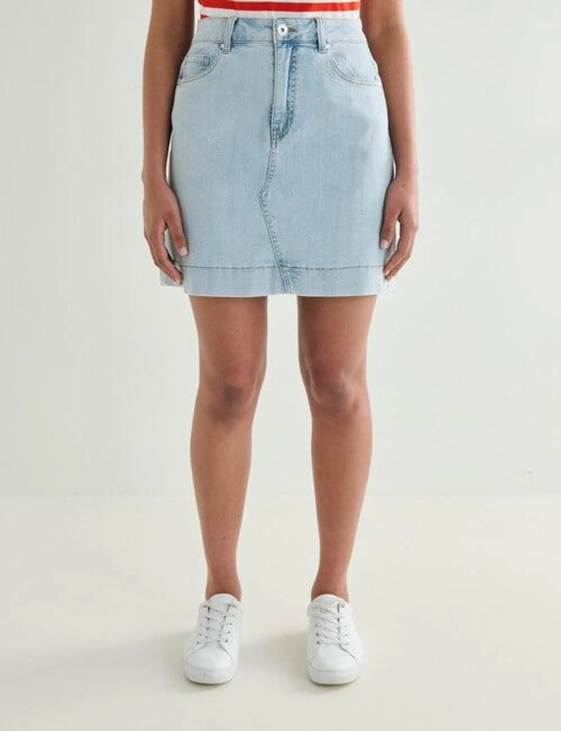 Denim Republic A-Line Skirt, Iceberg