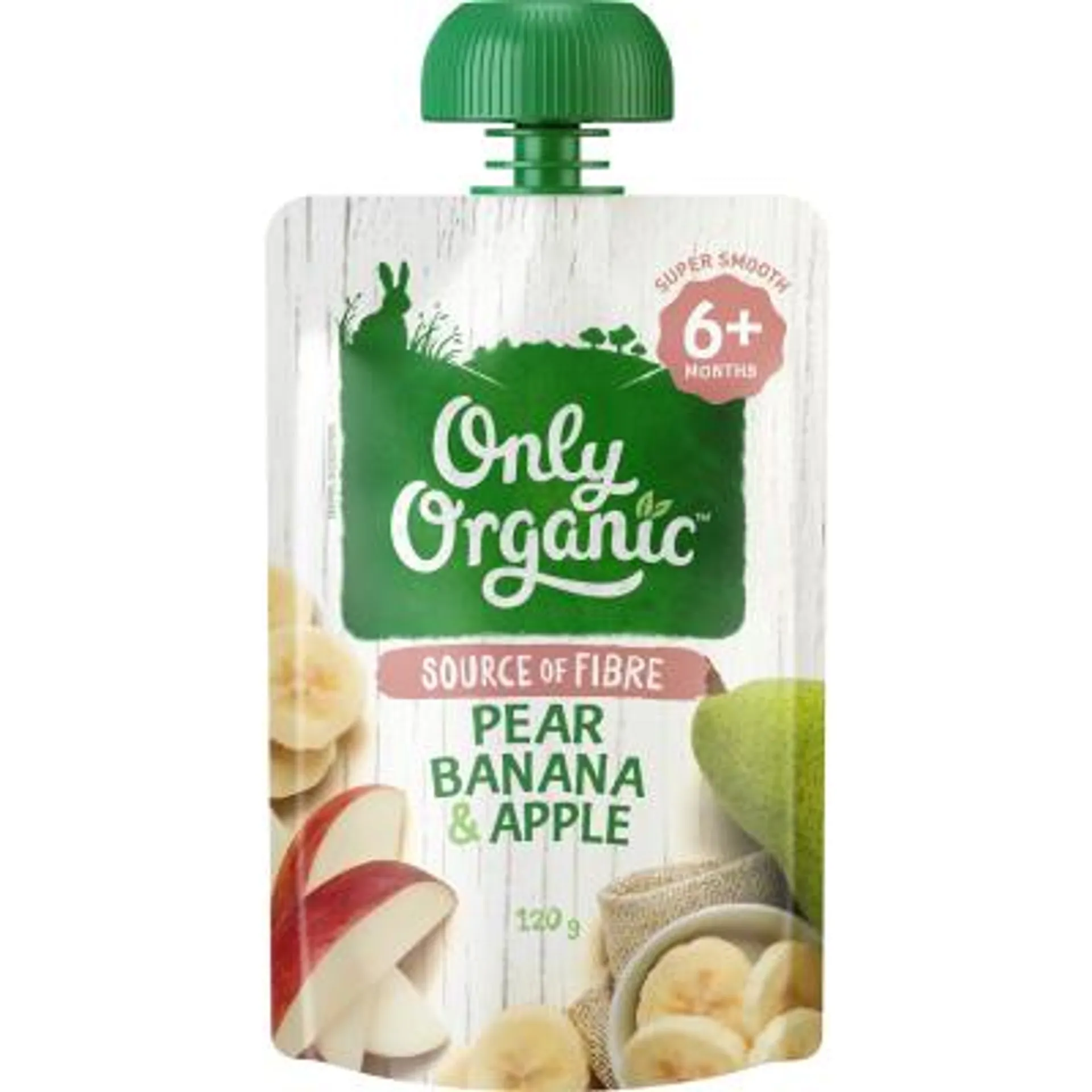 Only Organic Pear Banana & Apple 6+ Months