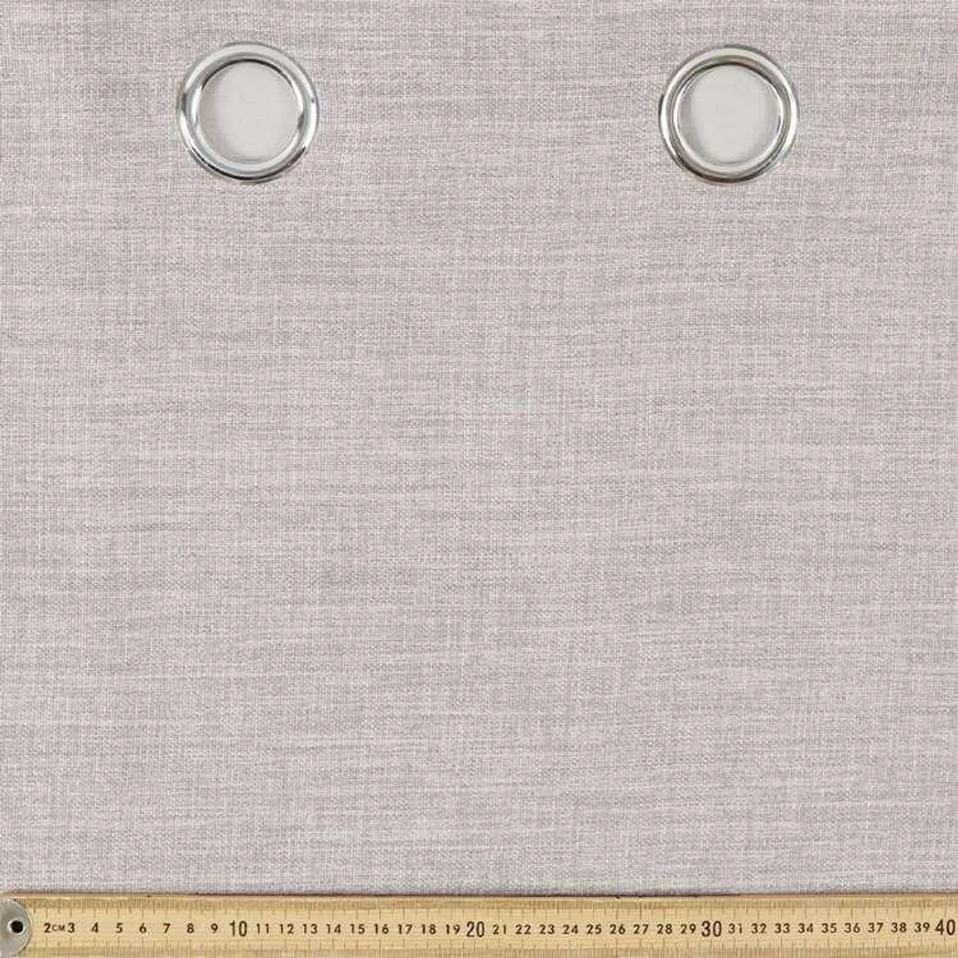 Gummerson Rylee Triple Weave Eyelet Cut, Hem & Hang Curtain Fabric Stone 270 cm