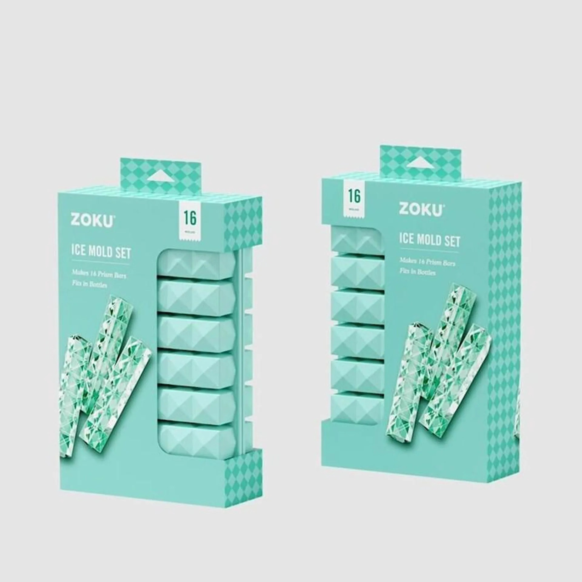 Zoku Prism Bottle Ice Tray Set of 2