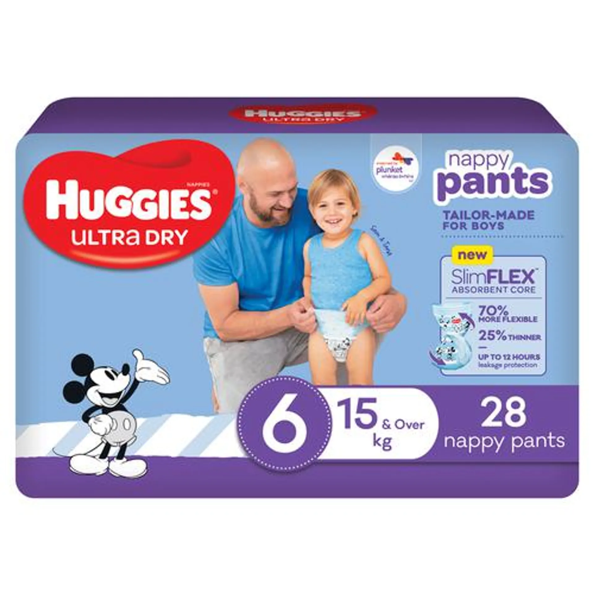 Huggies Ultra Dry Nappy Pants Size 6 Boy 28s