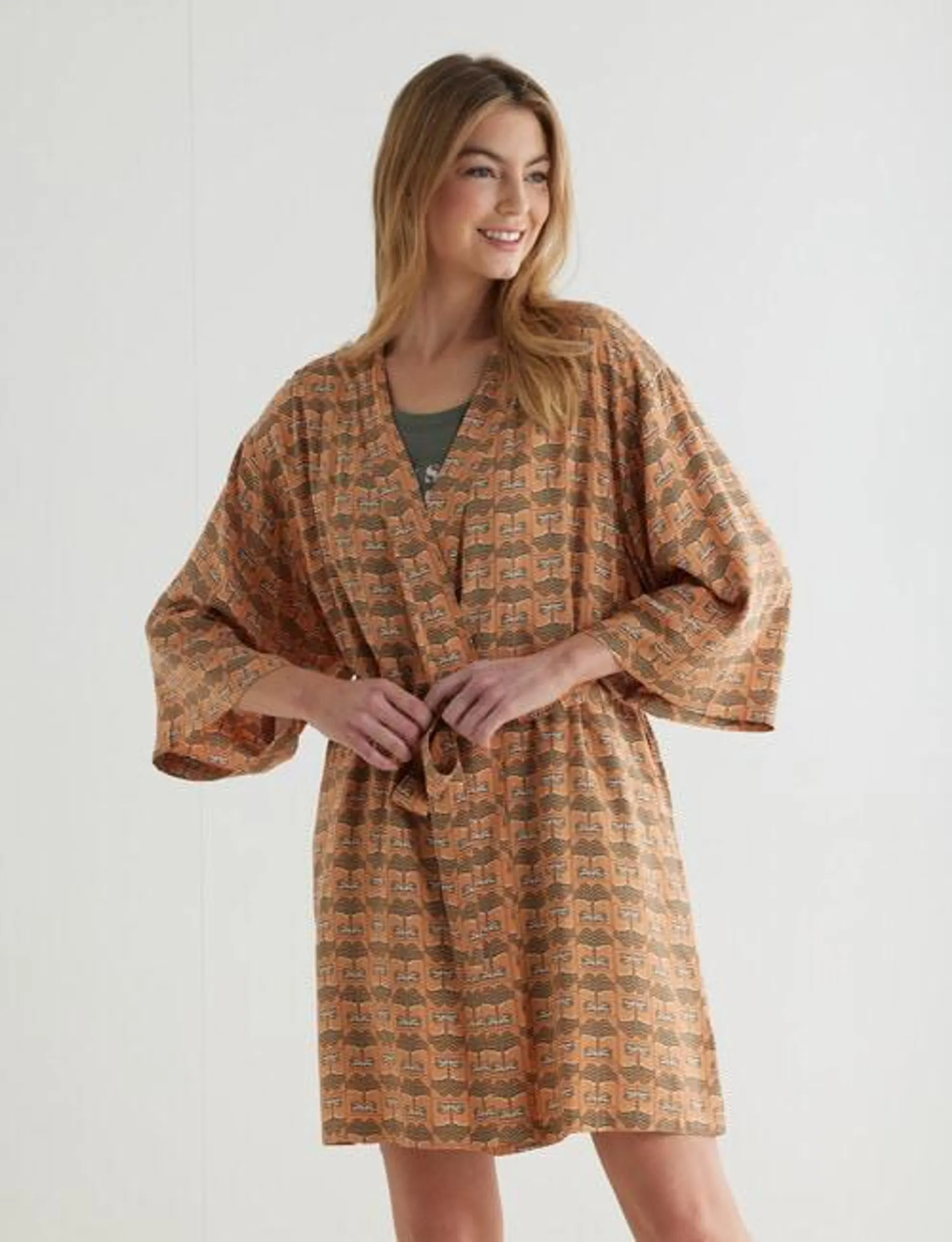 Zest Sleep Palm Robe, Rust