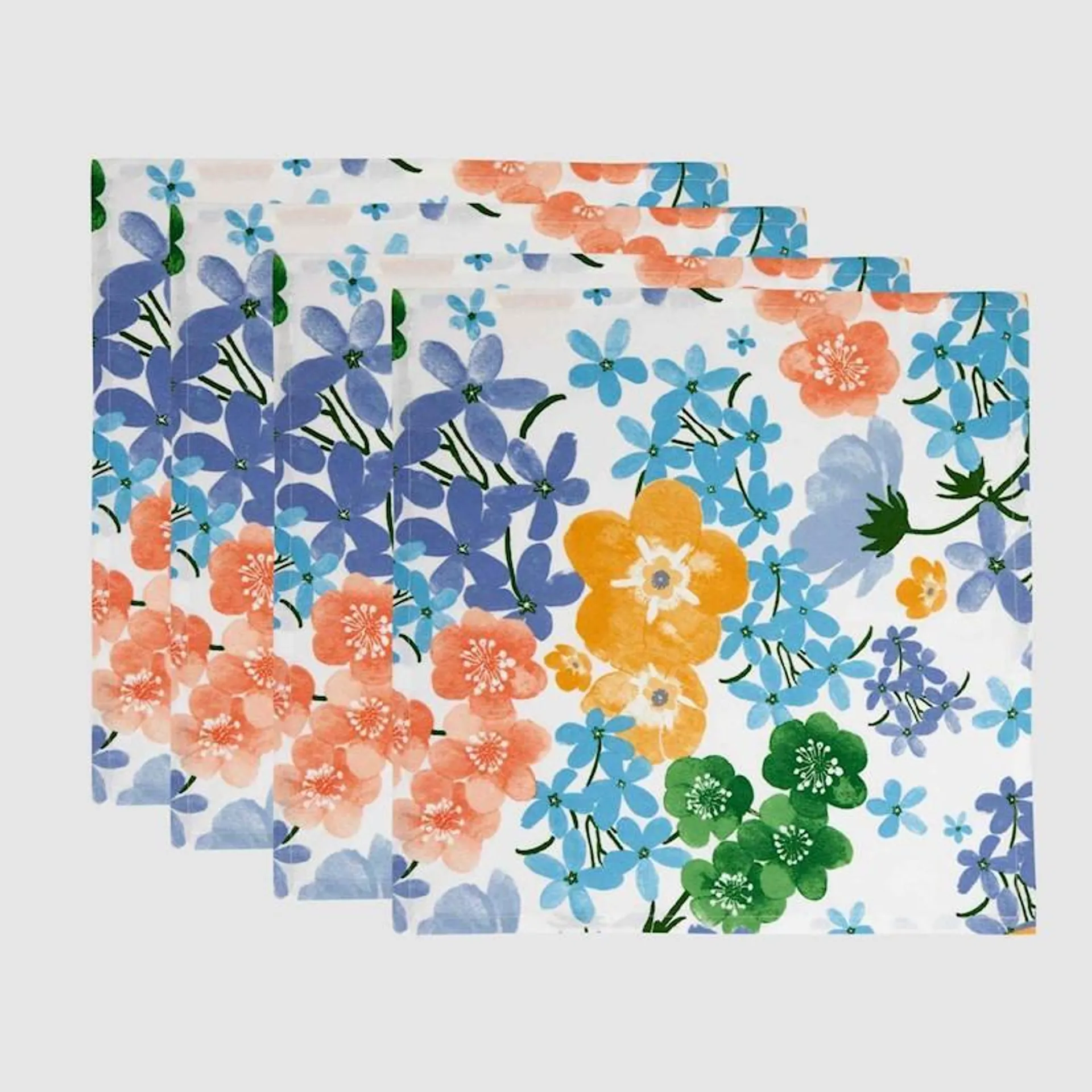 Maxwell & Williams Forget Me Not Cotton Napkin 45x45cm Set 4