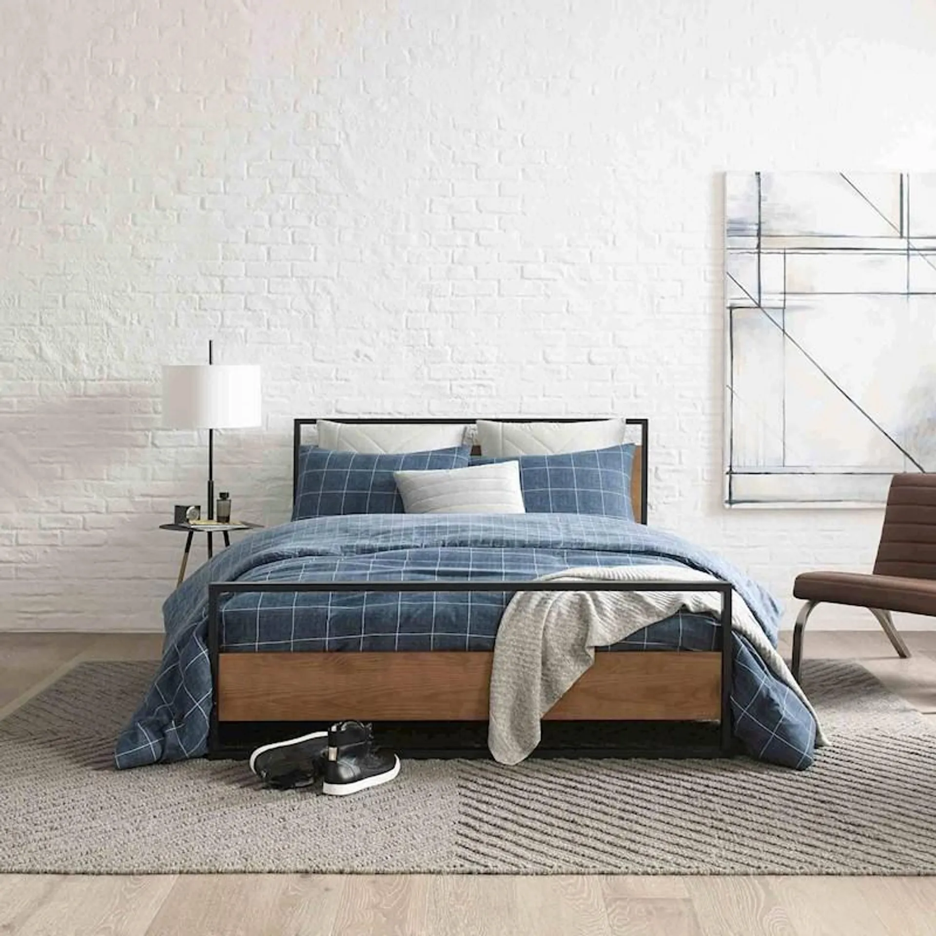 Kenneth Cole Holden Grid Duvet Cover Set