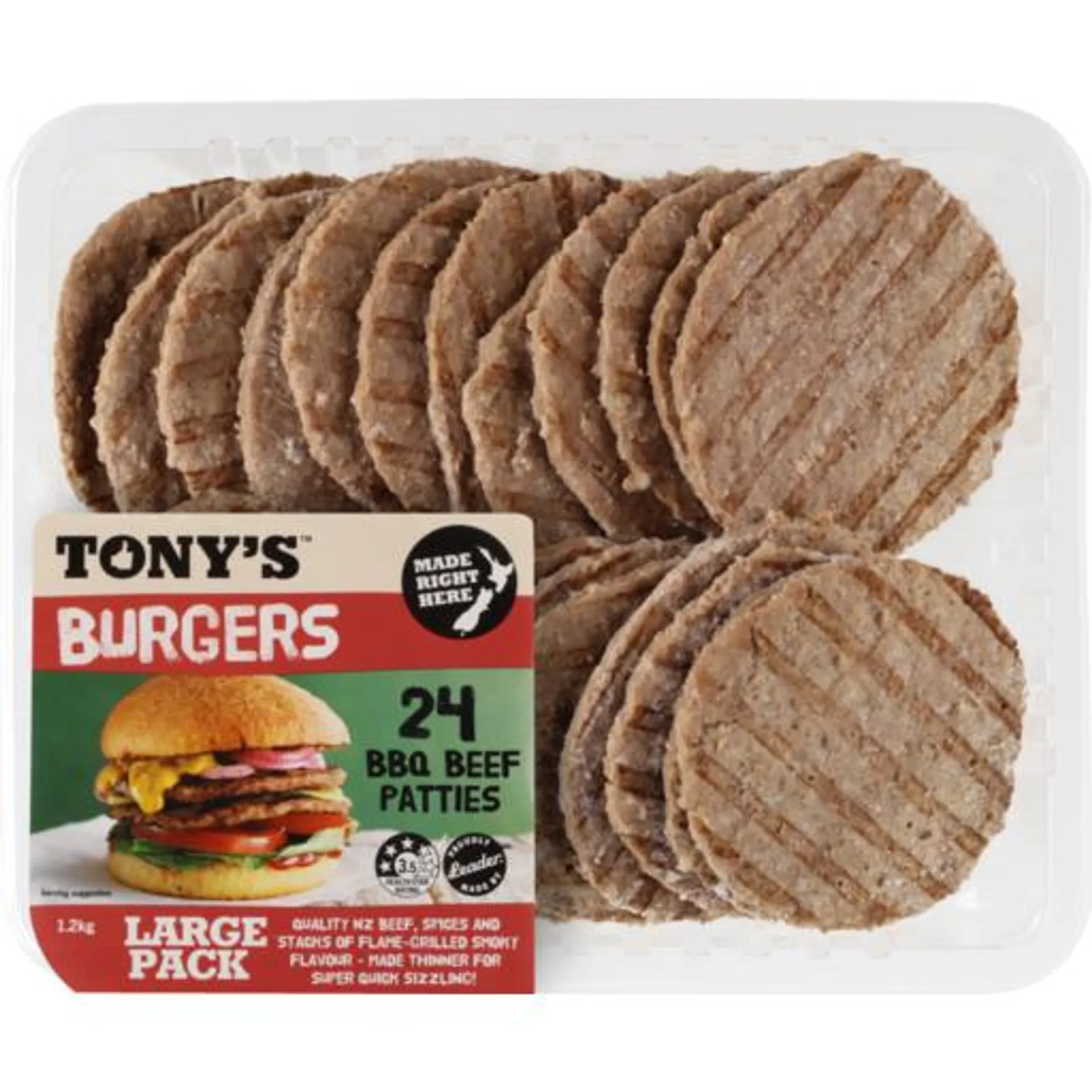 Tonys Patties Burger BBQ 24 Piece