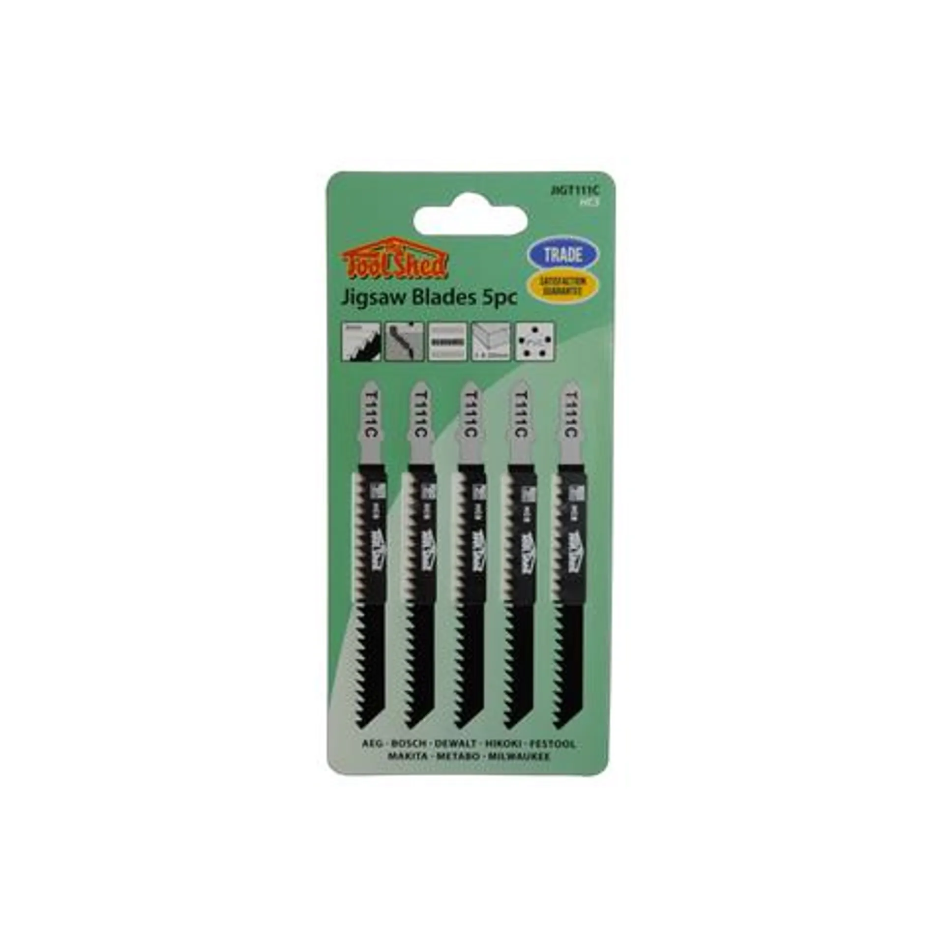 ToolShed Jigsaw Blades Wood HCS 3.0 Pitch 5pk
