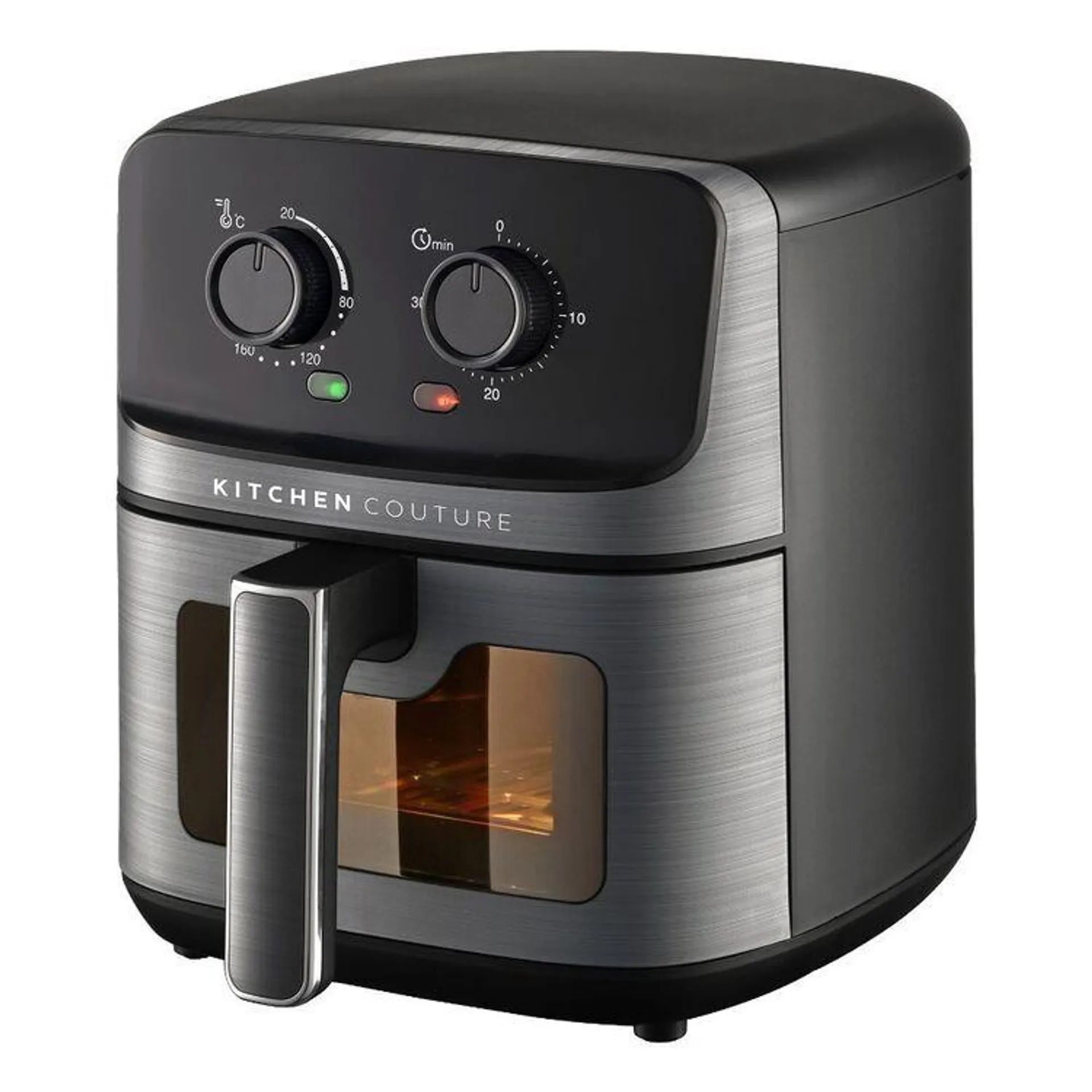 Kitchen Couture Clear View Air Fryer Grey & Black 4.5L